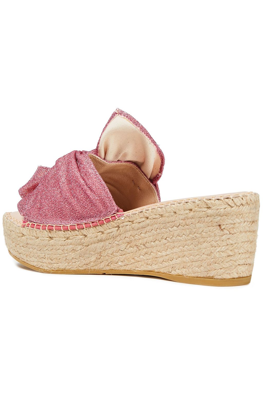 MANEBÍ Twisted Lurex espadrille wedge sandals