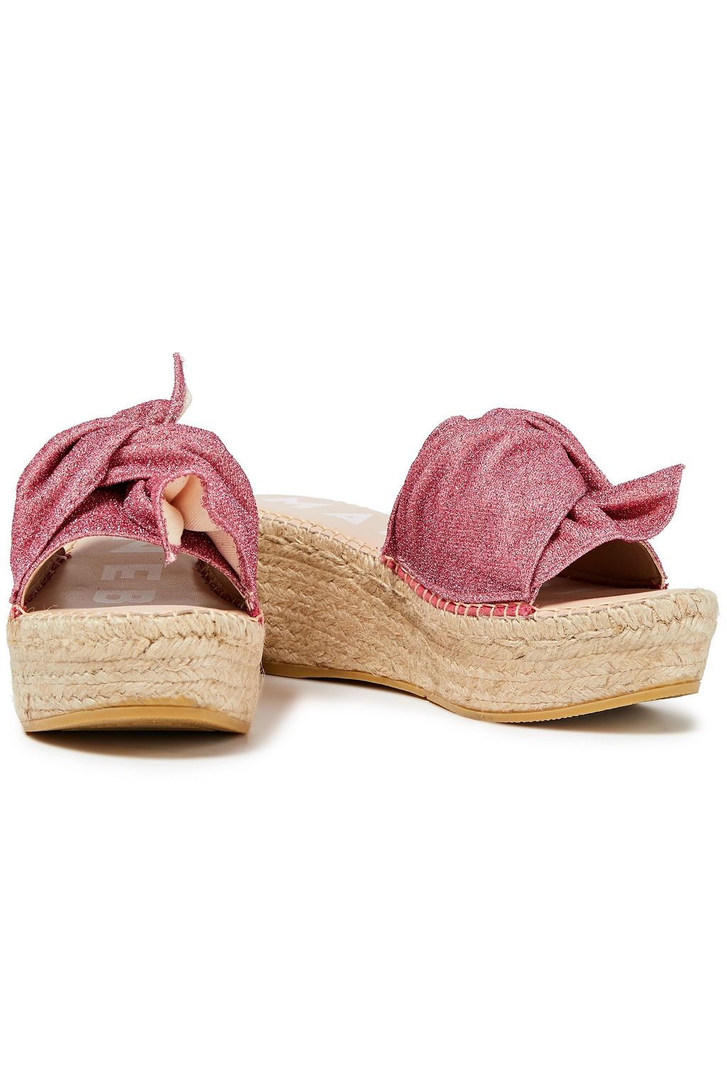 MANEBÍ Twisted Lurex espadrille wedge sandals