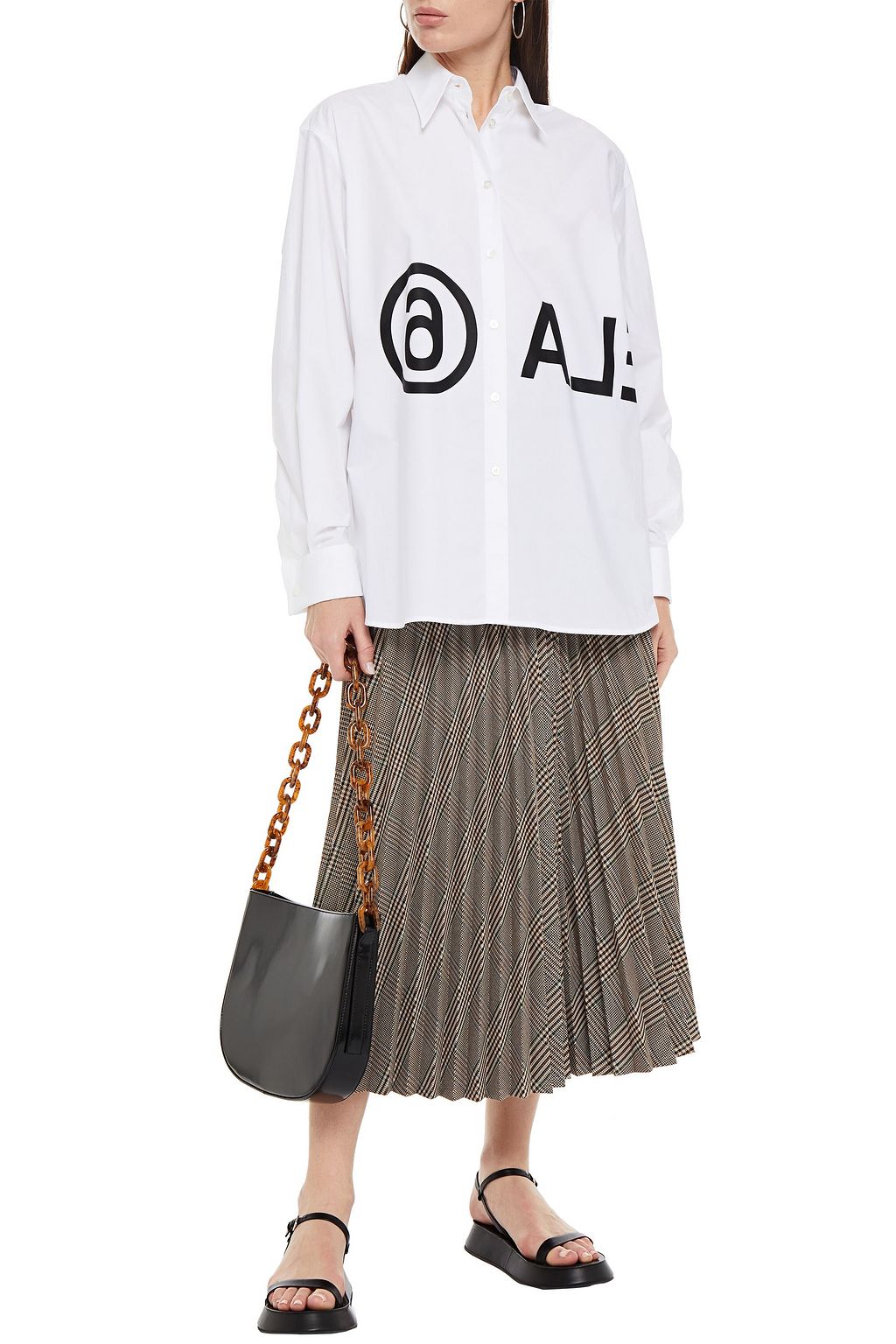 MM6 MAISON MARGIELA Printed cotton-poplin shirt