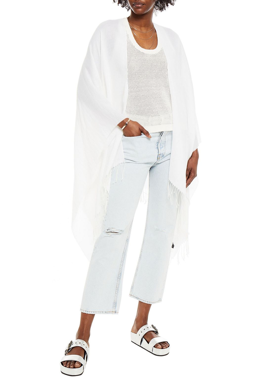 RAG & BONE Maya distressed high-rise straight-leg jeans