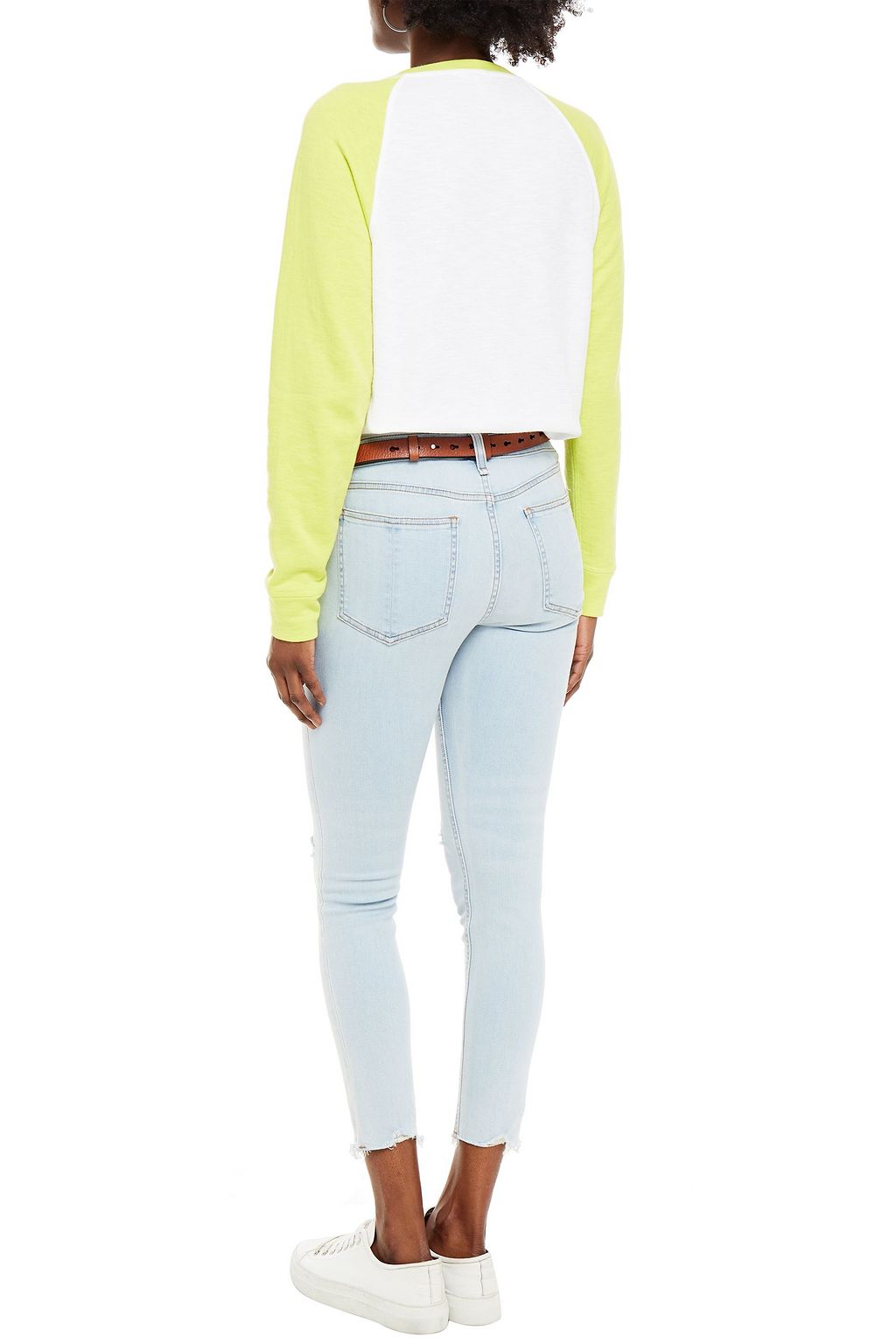 RAG & BONE Cate cropped distressed mid-rise skinny jeans