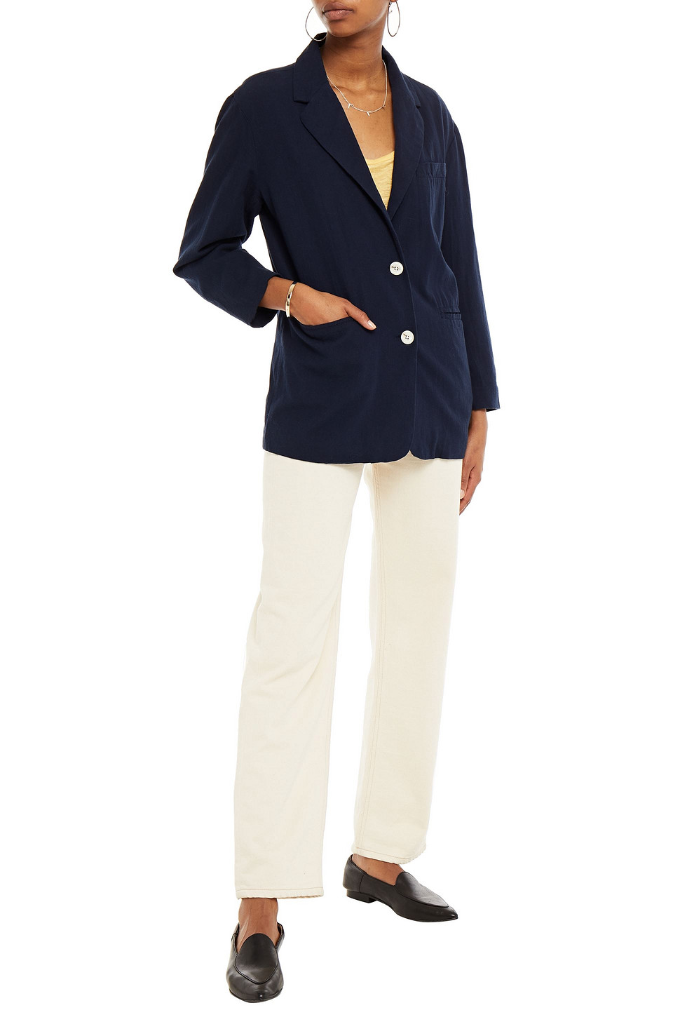 American Vintage Cotton-twill Blazer In Blue