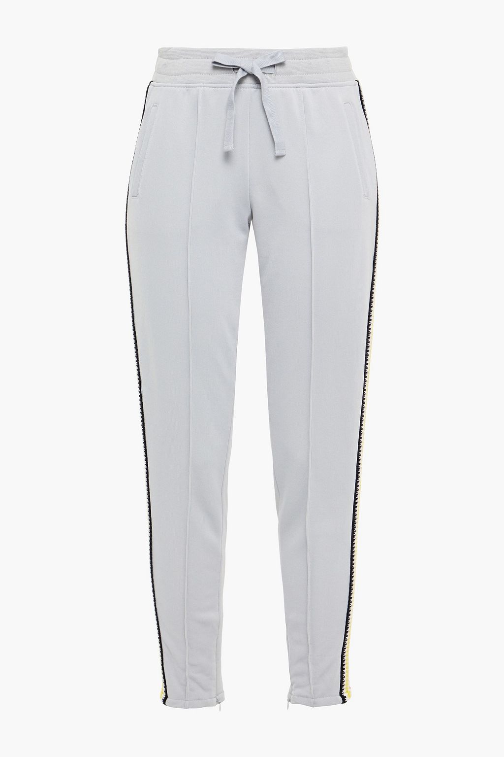French cotton-blend terry track pants 
