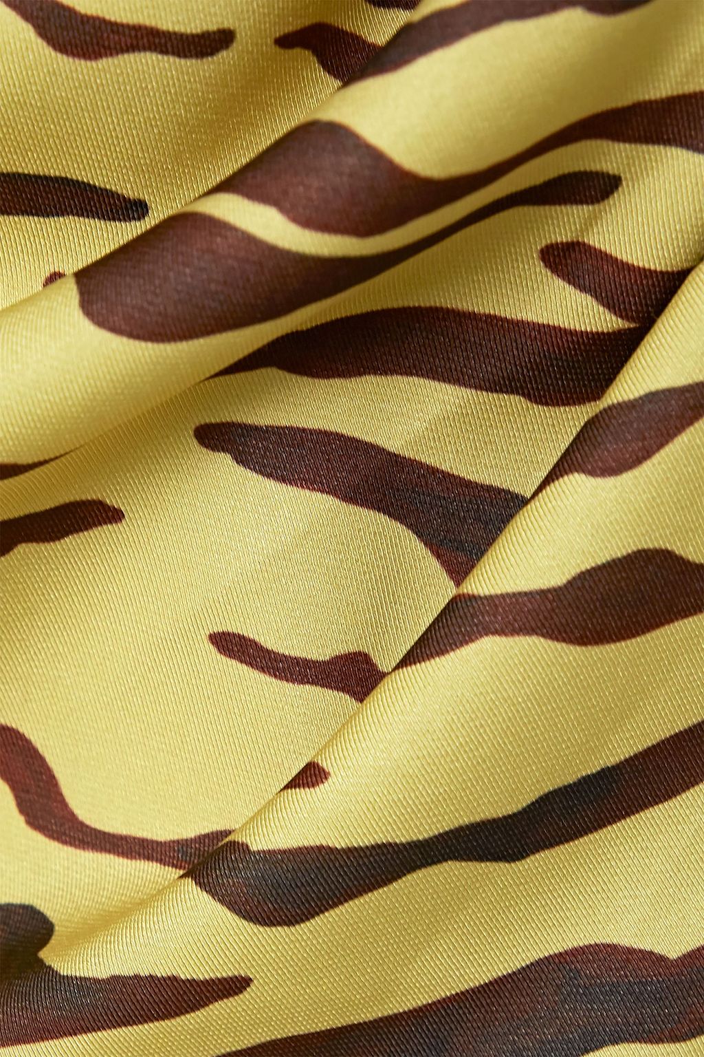 REJINA PYO Amelia gathered tiger-print satin-twill midi dress