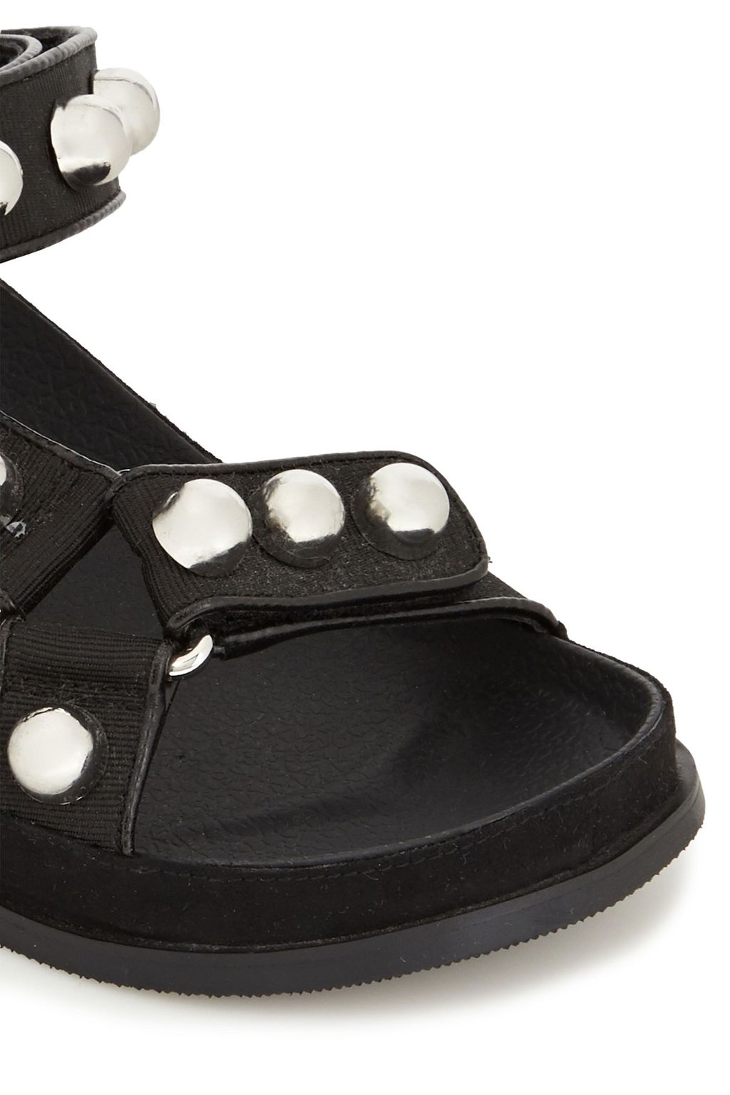 SANDRO Studded grosgrain sandals