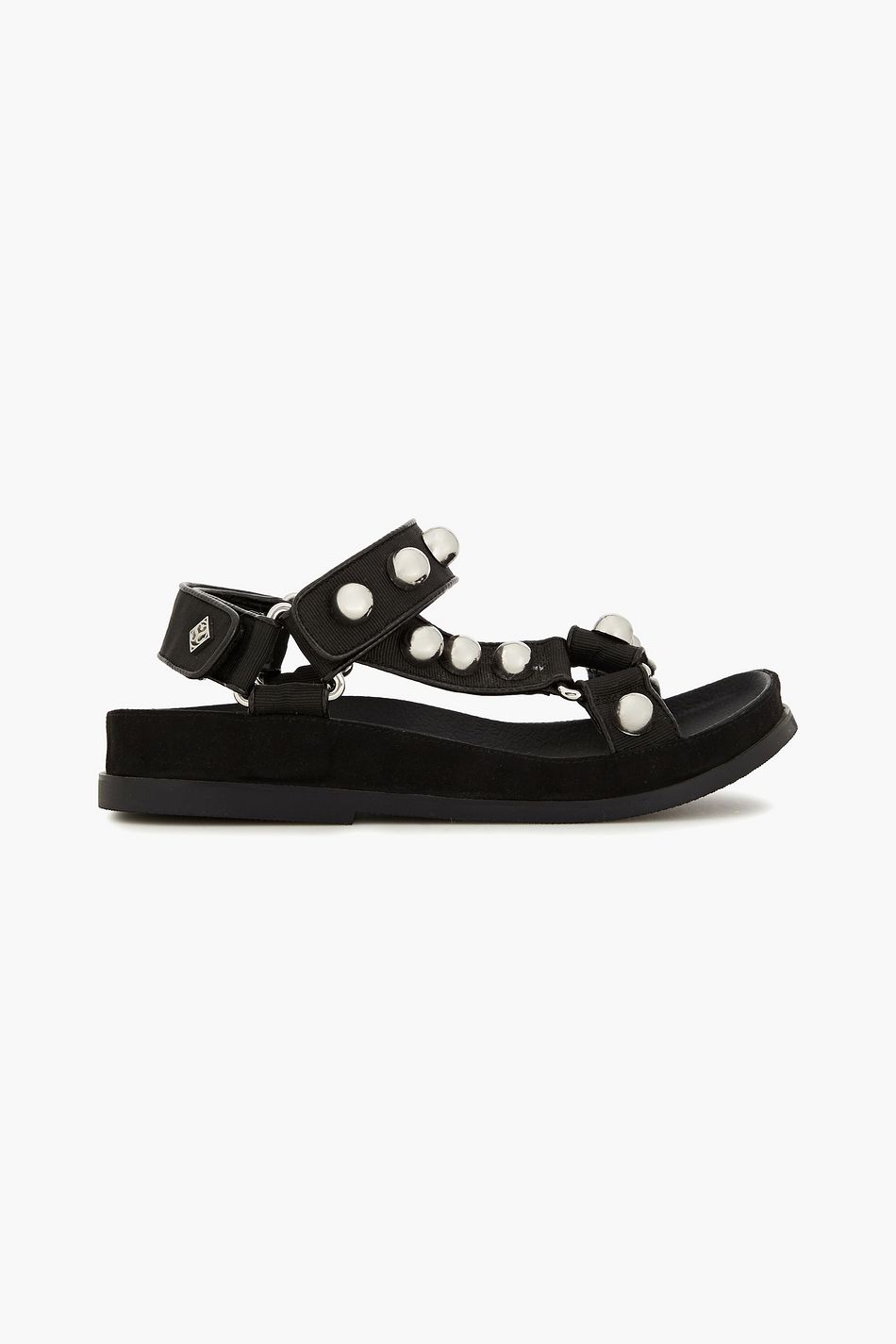 SANDRO Lexy studded grosgrain sandals | THE OUTNET