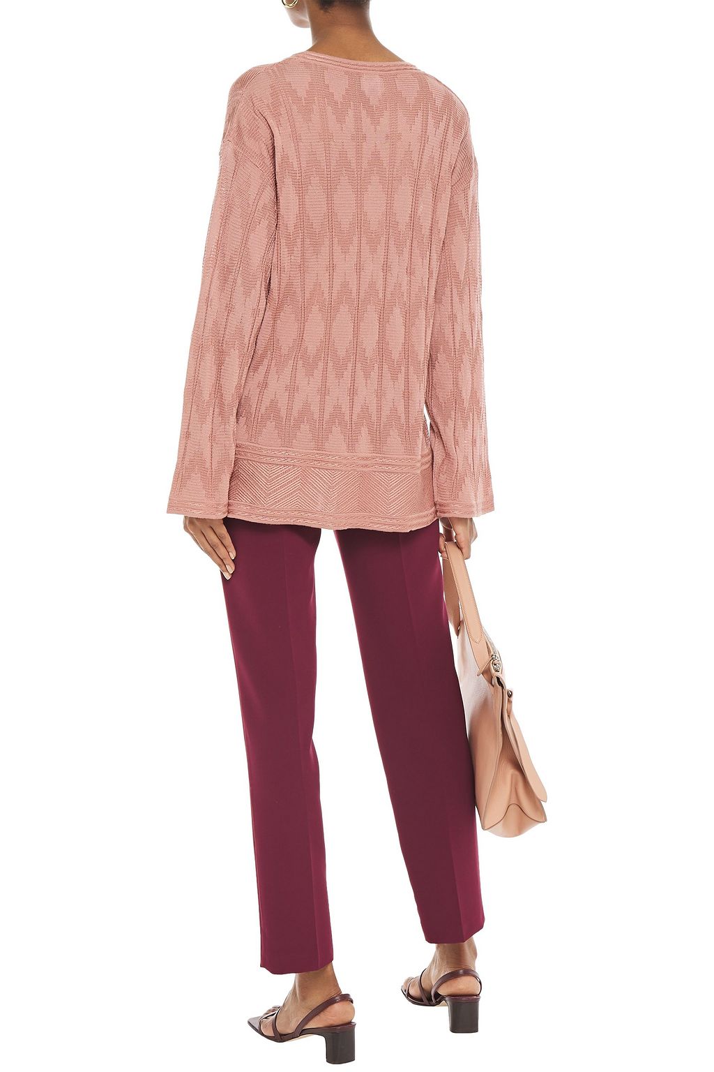 M MISSONI Crochet-knit wool-blend sweater