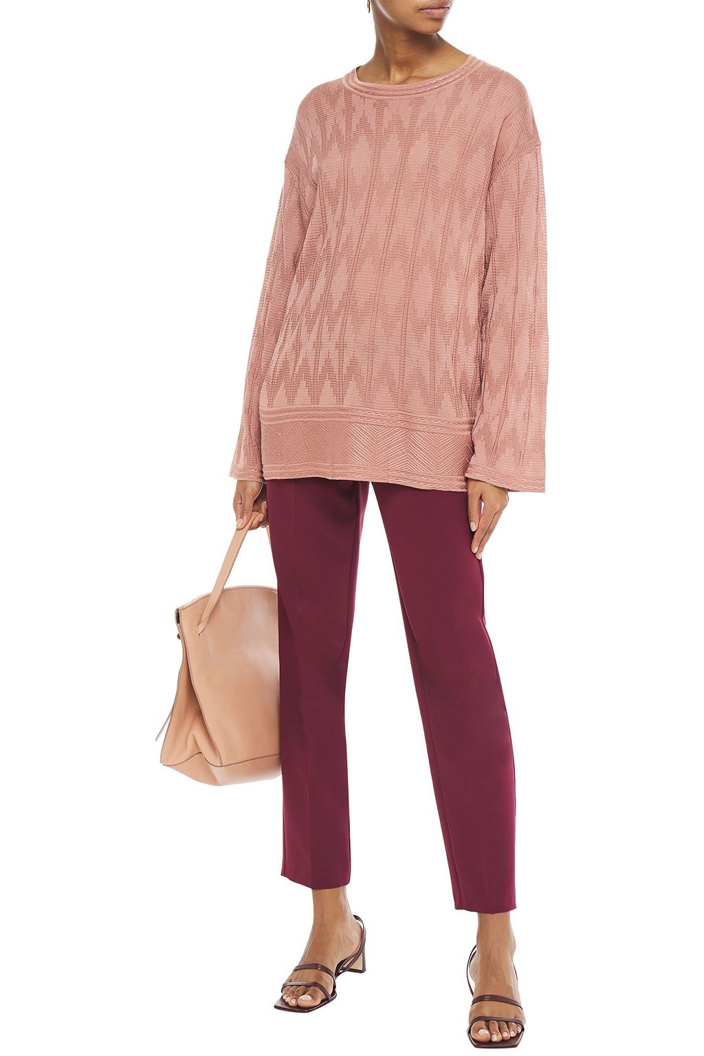 M MISSONI Crochet-knit wool-blend sweater