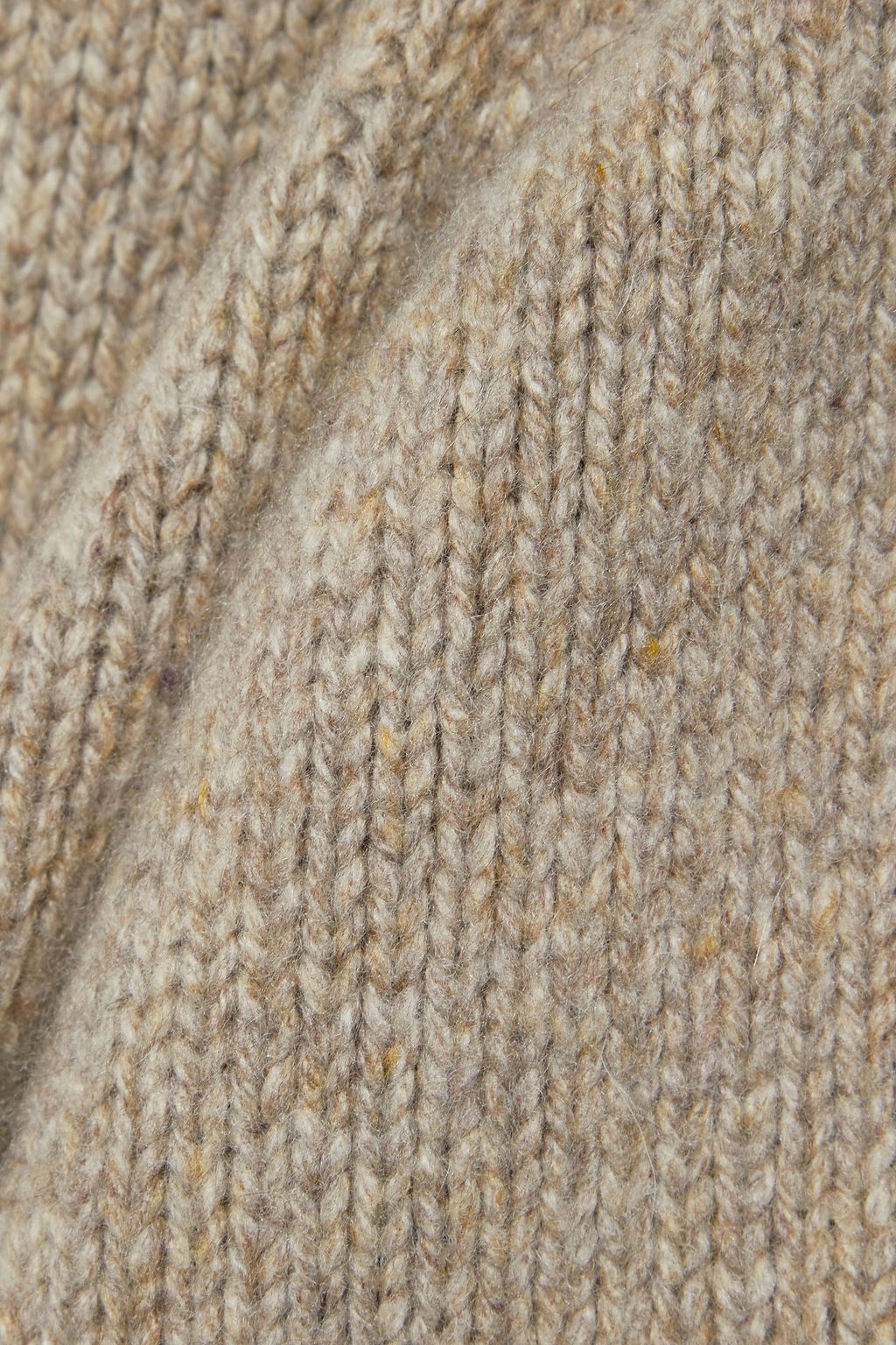 DEVEAUX Mélange cashmere turtleneck sweater