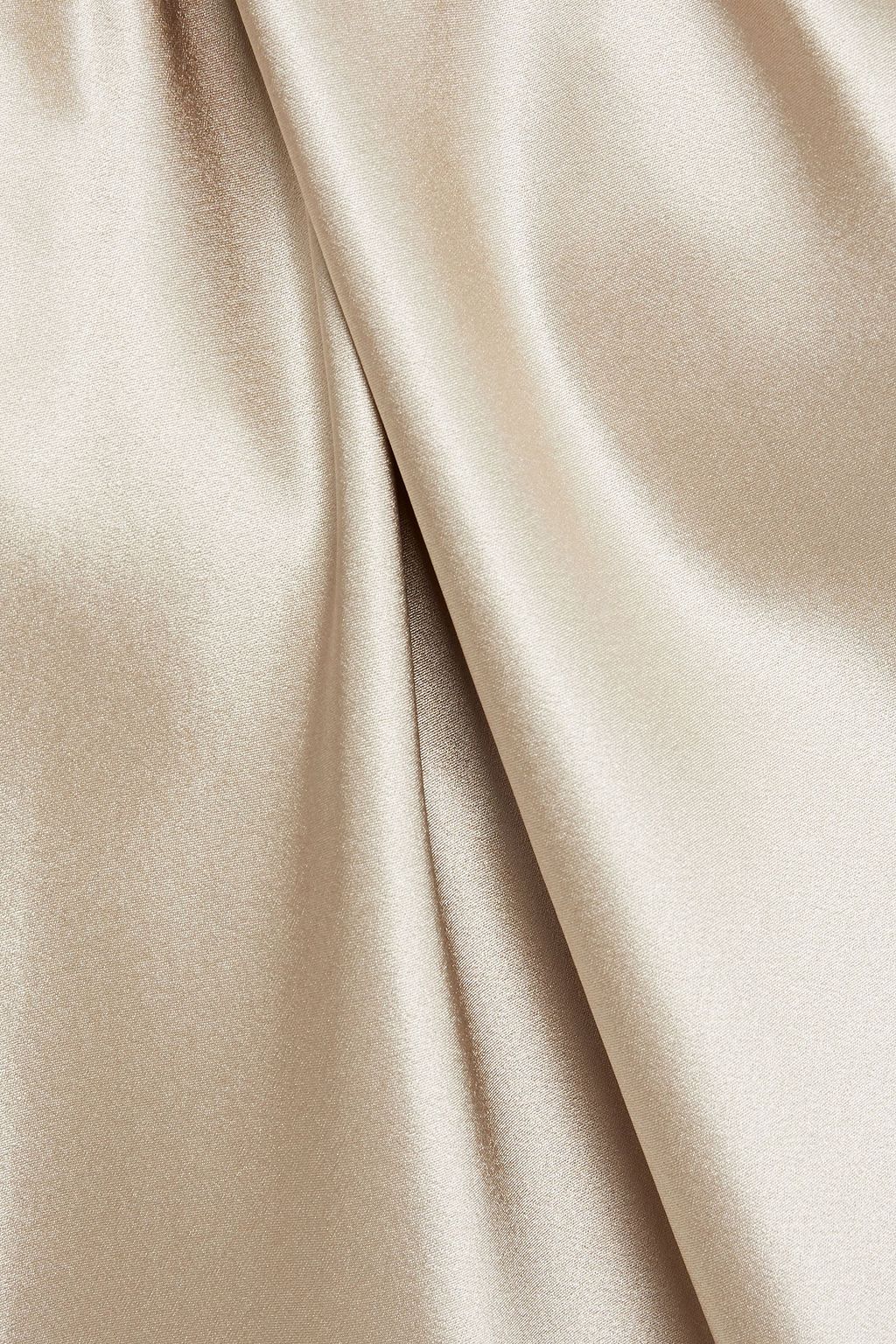 THEORY Twisted stretch-silk satin top
