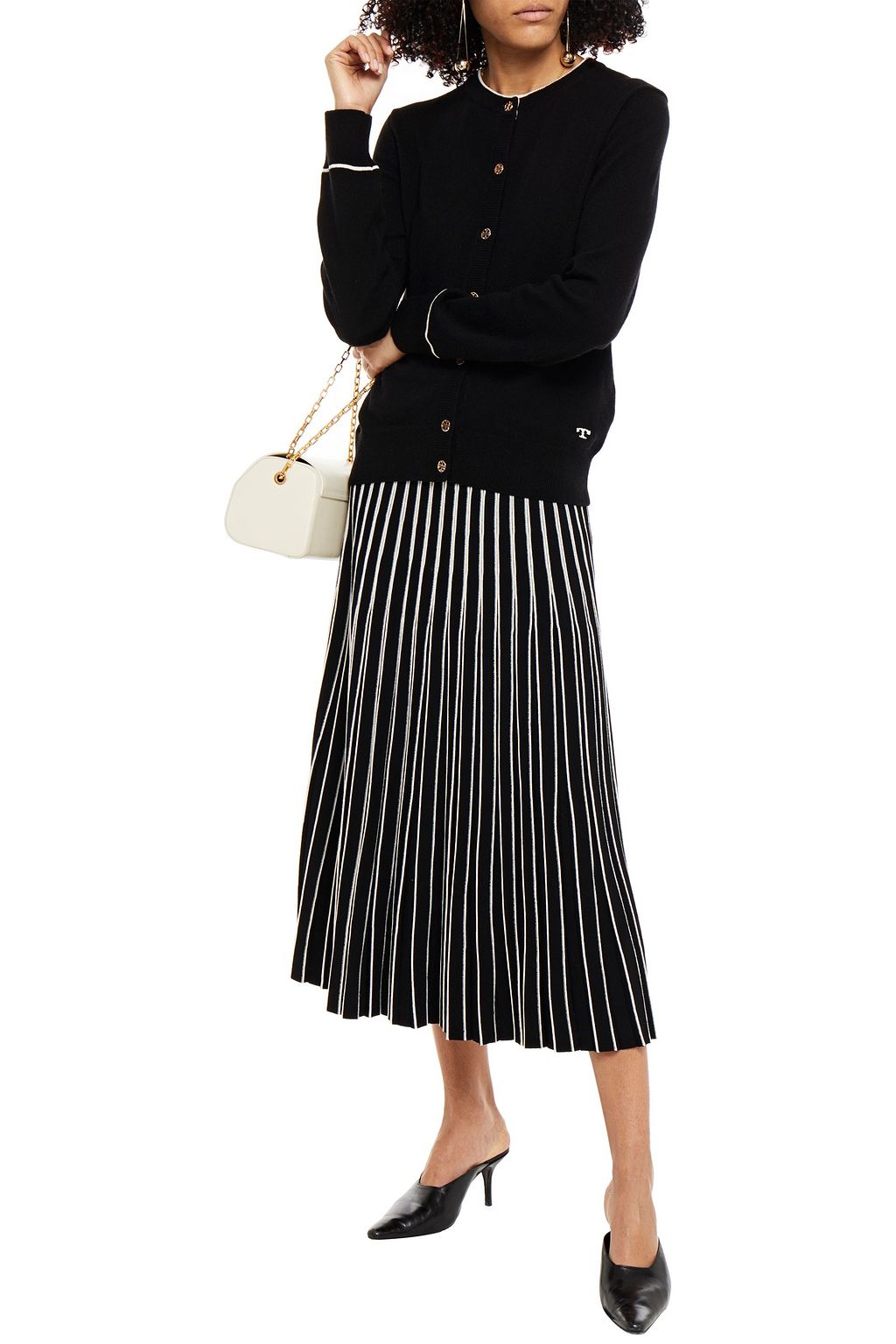TORY BURCH Mélange cashmere cardigan