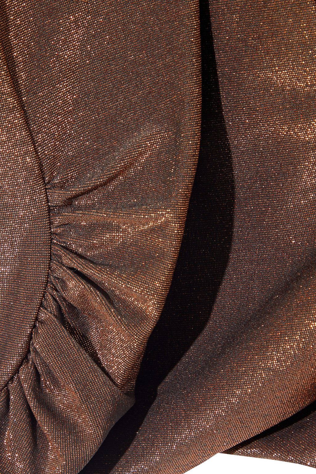 RICK OWENS LILIES Gathered metallic stretch-jersey jacket