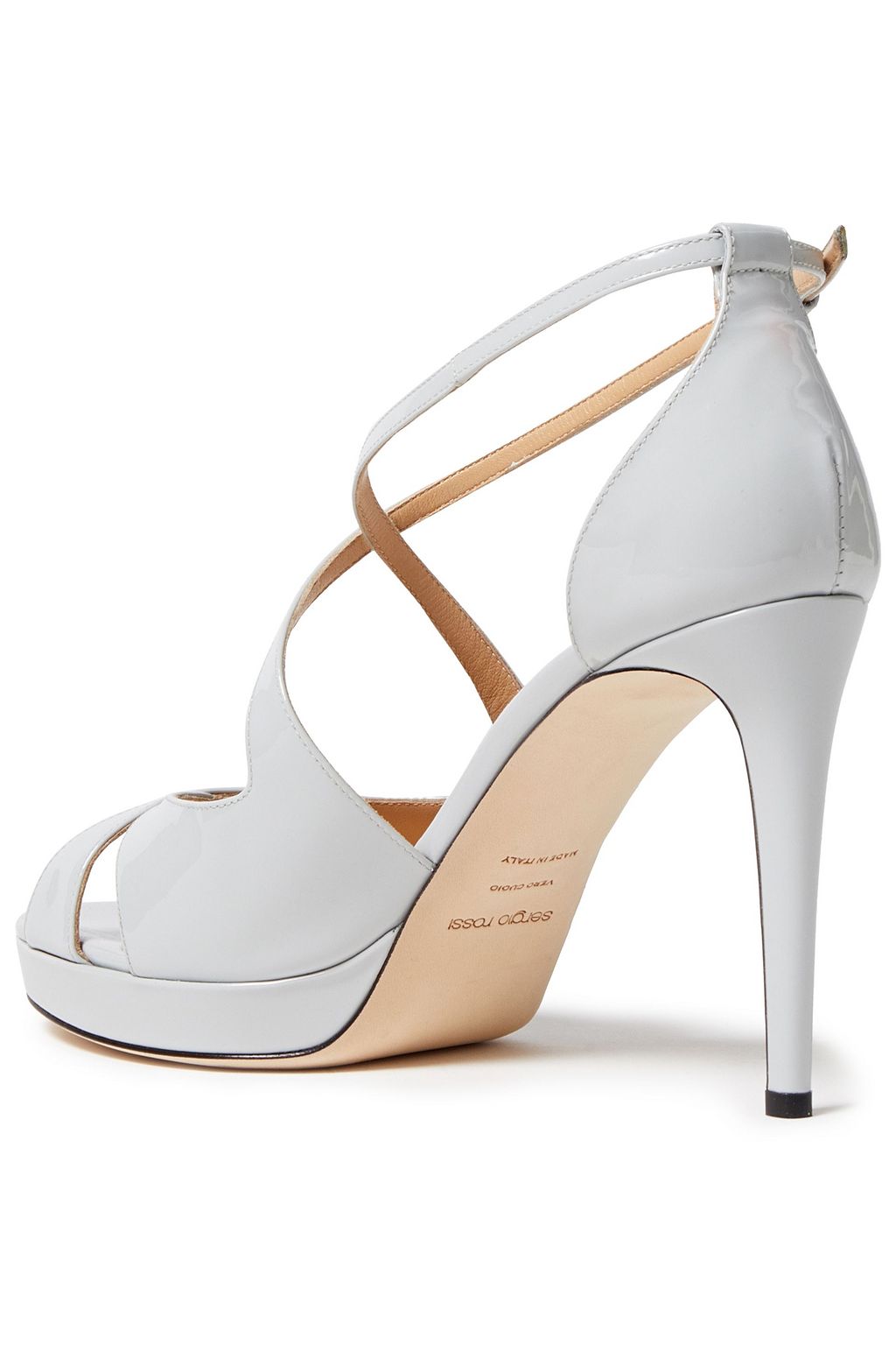 SERGIO ROSSI Patent-leather platform sandals