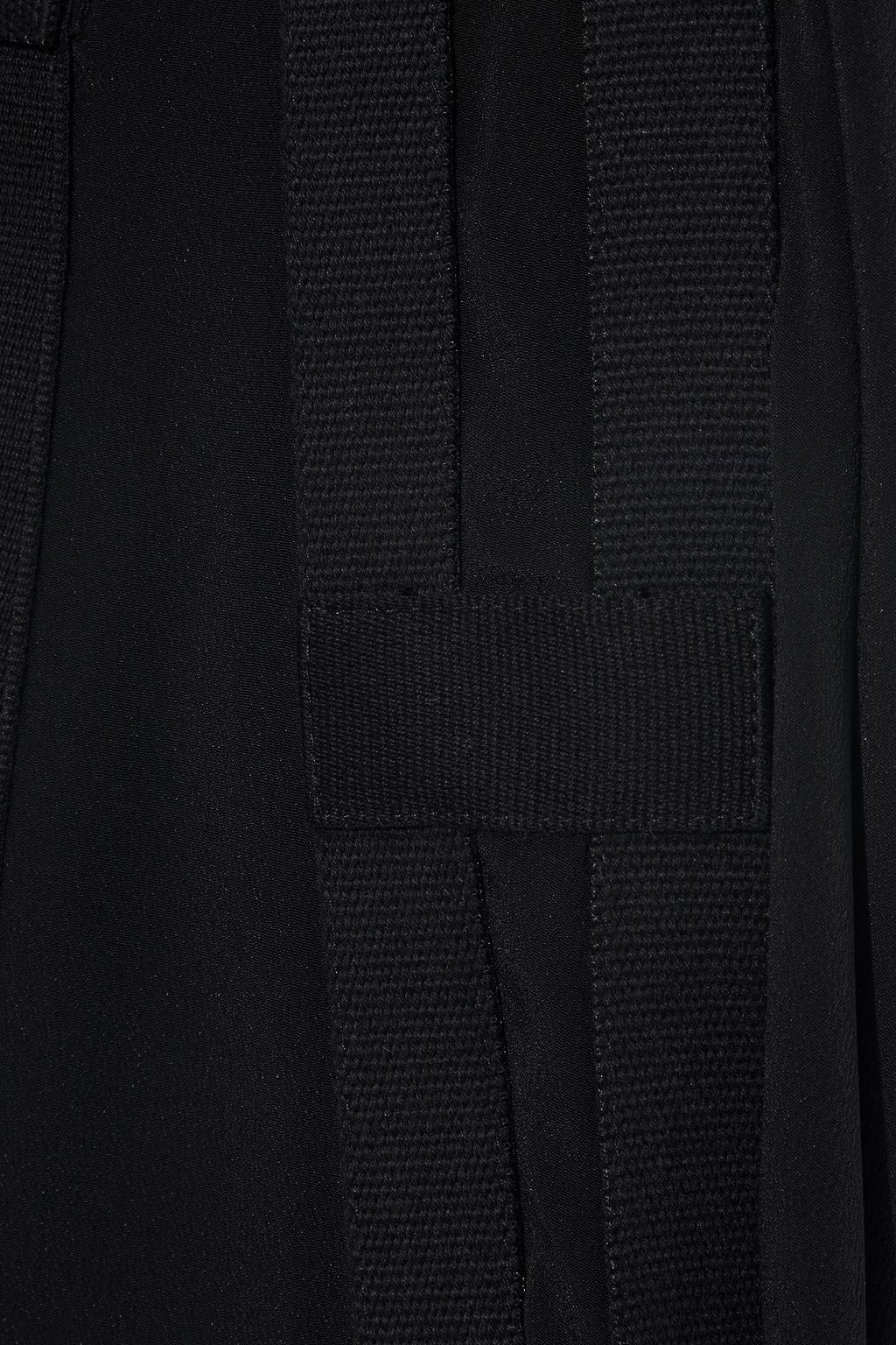 RICK OWENS Pyramid cutout crepe de chine halterneck gown