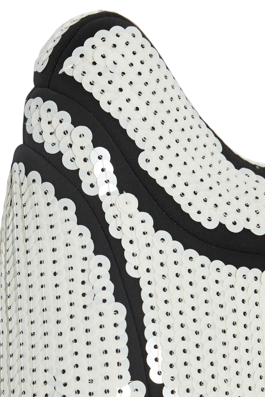 RICK OWENS Tec cropped sequined jersey top