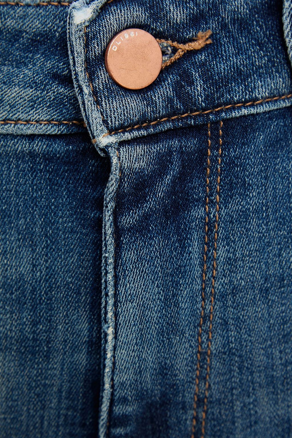 DL1961 Nina distressed mid-rise skinny jeans