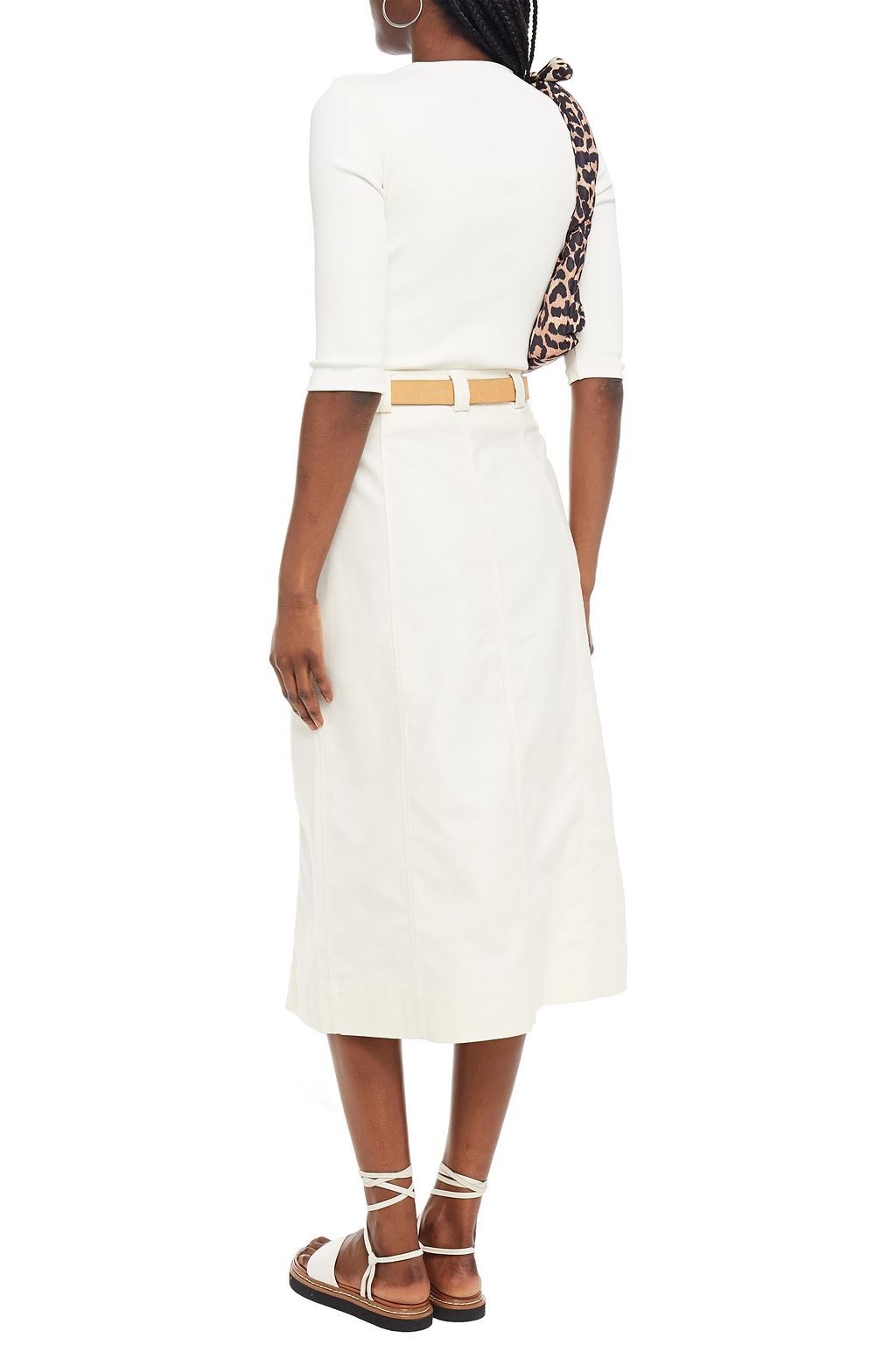 GANNI Denim midi skirt