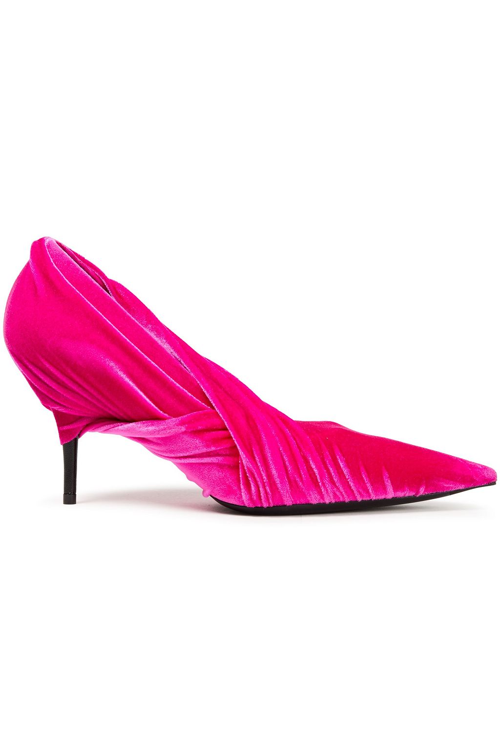 Bright Gathered velvet pumps | Sale up to 70% off | THE OUTNET BALENCIAGA THE OUTNET