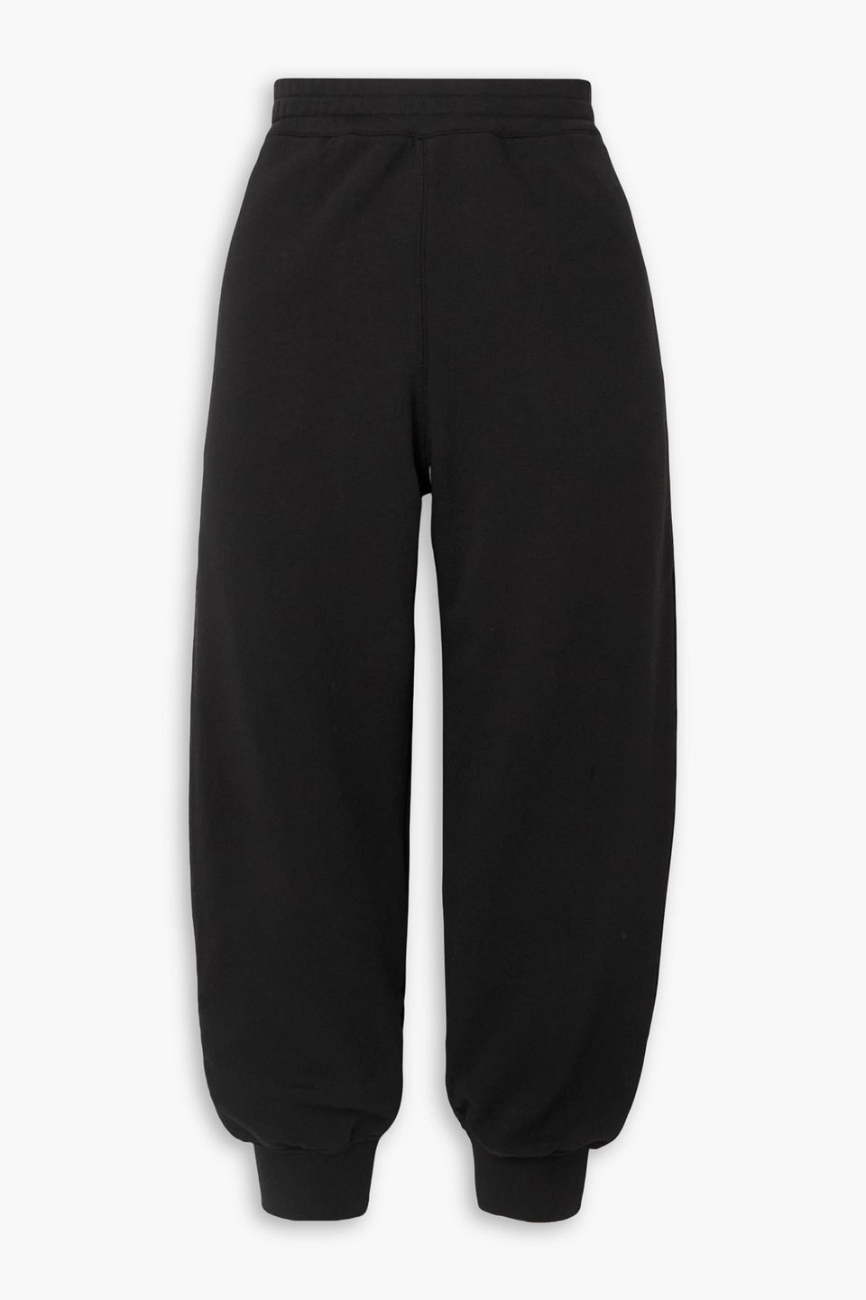 Alexander Mcqueen Printed Cotton-jersey Track Pants In Black