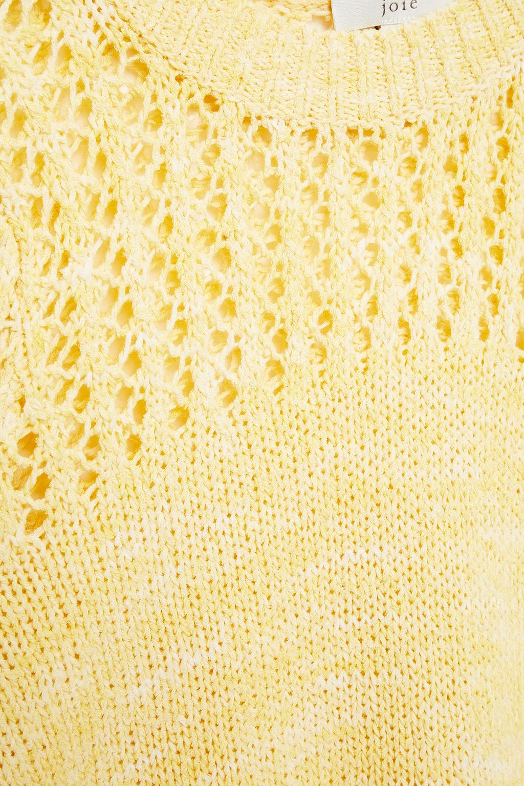 JOIE Una mélange open-knit cotton-bled sweater