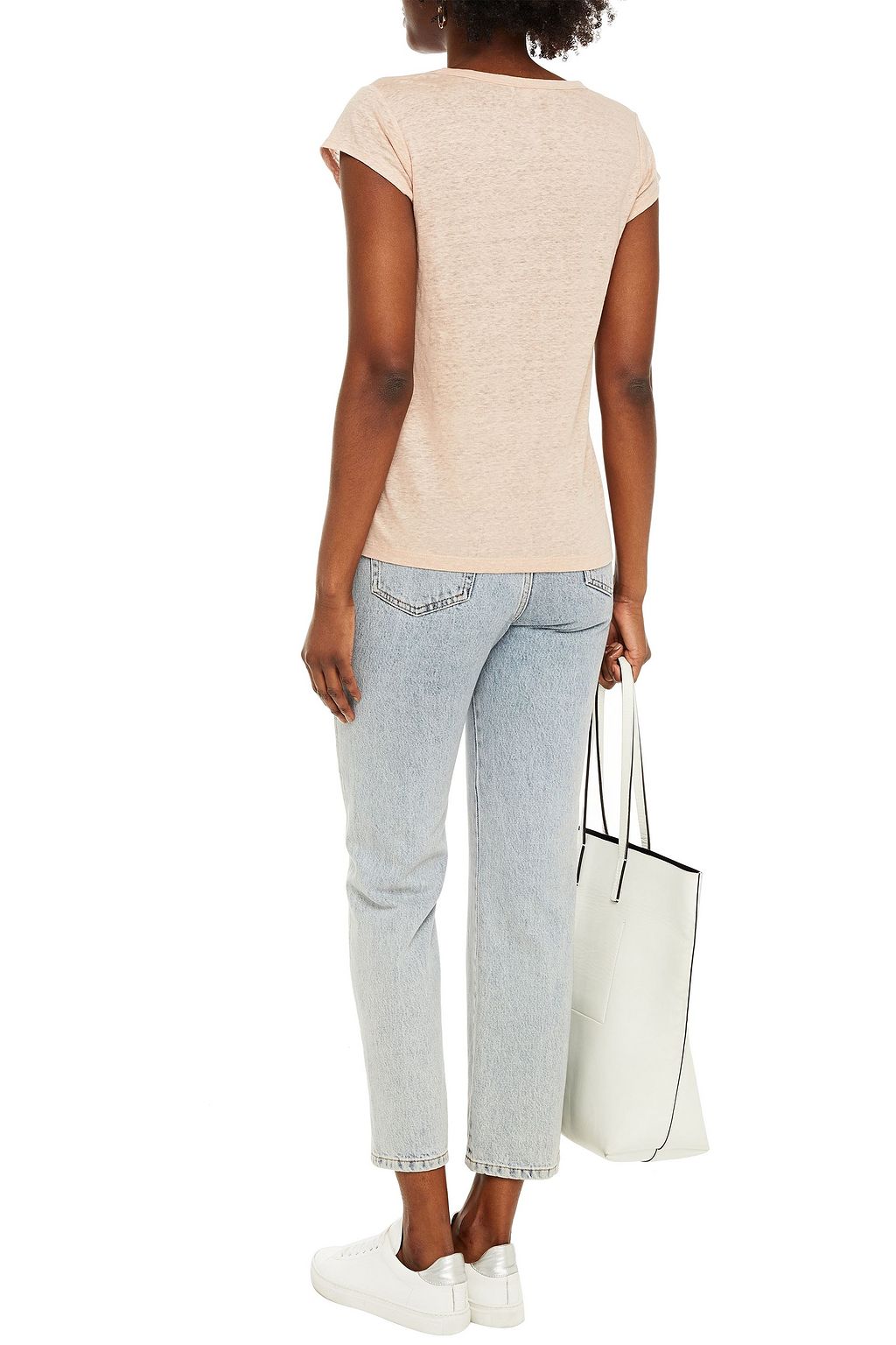 JOIE Evalina slub linen-jersey T-shirt