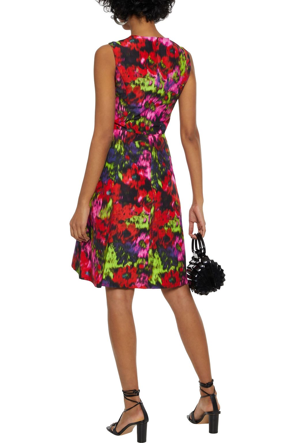 CAROLINA HERRERA Printed cotton and silk-blend faille dress