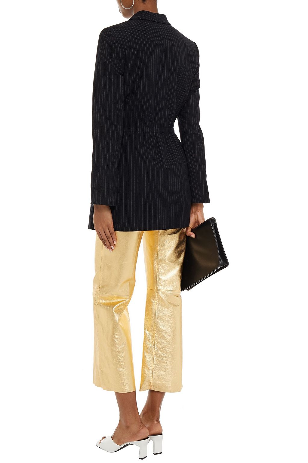 ALICE + OLIVIA Kylie pinstriped twill blazer