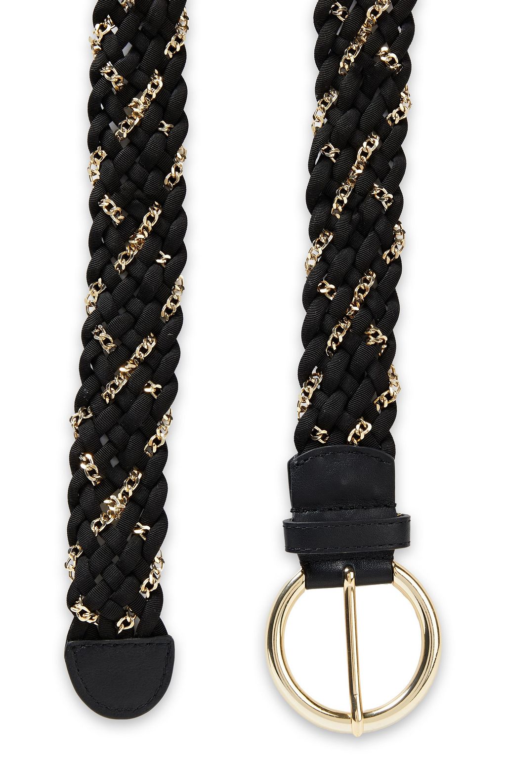 SANDRO Braided chain and ottoman belt