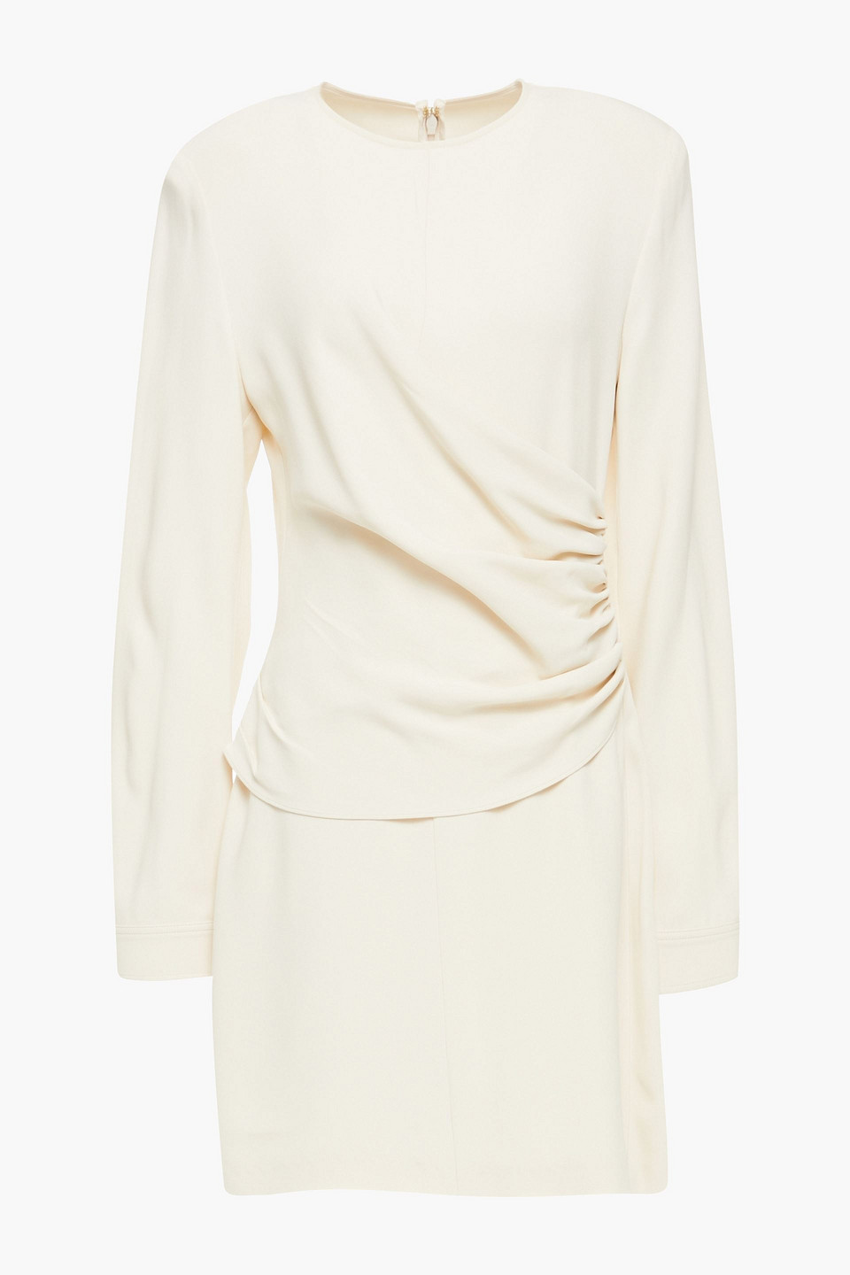 Stella Mccartney Ruched Crepe Mini Dress In Ivory
