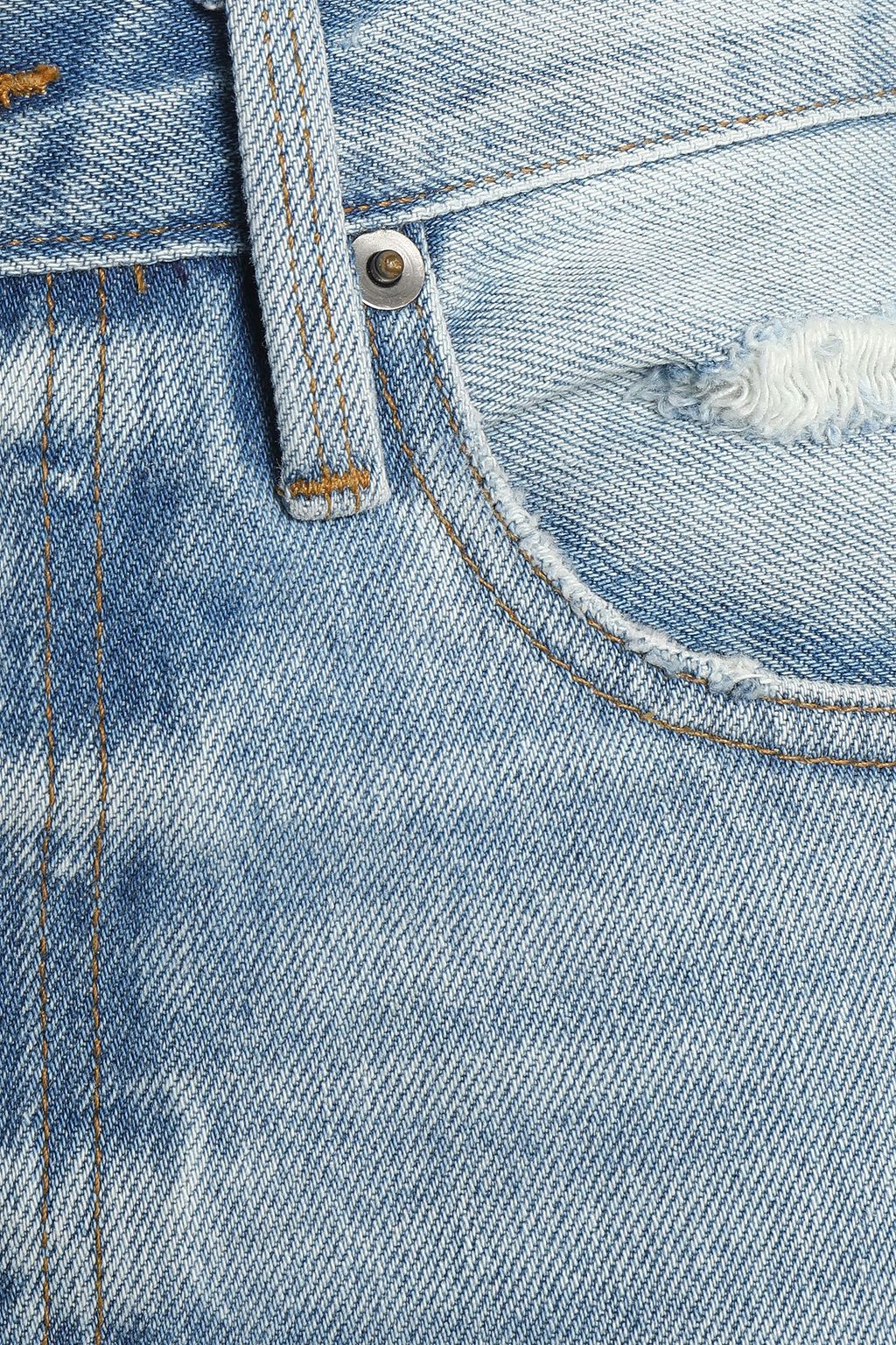 FRAME Distressed mid-rise kick-flare jeans