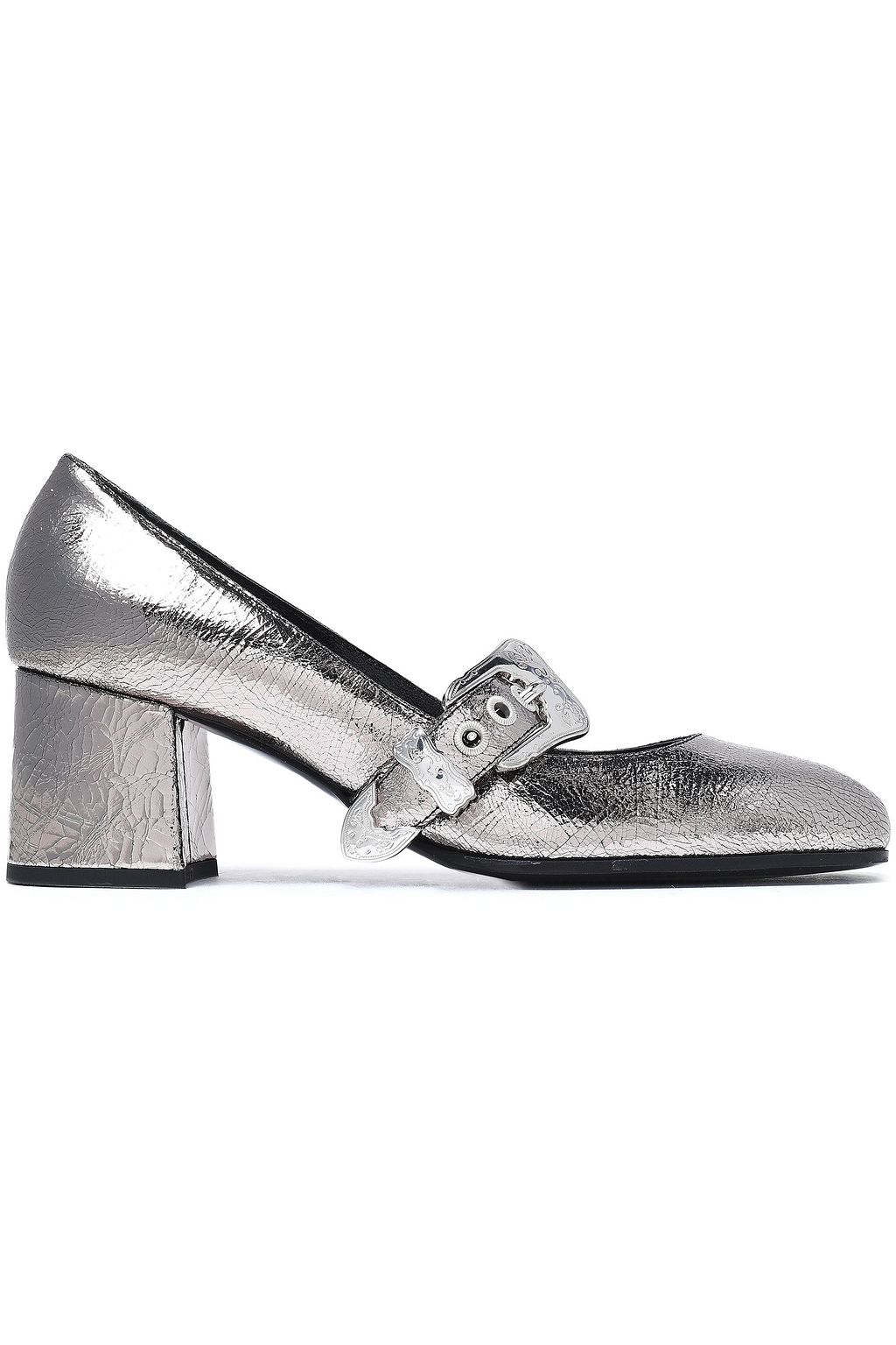 metallic mary jane heels