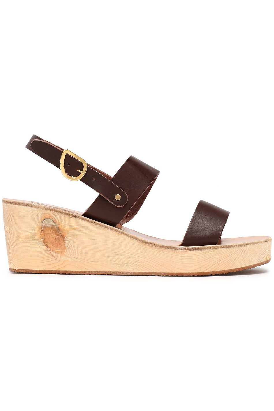 crocs leather wedge