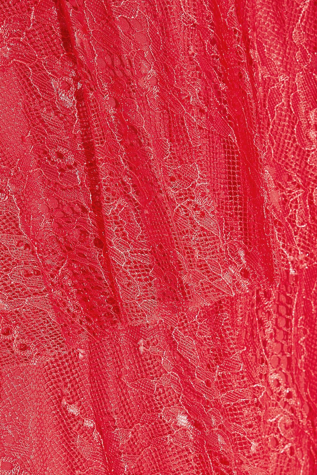 BADGLEY MISCHKA Tiered corded lace mini dress