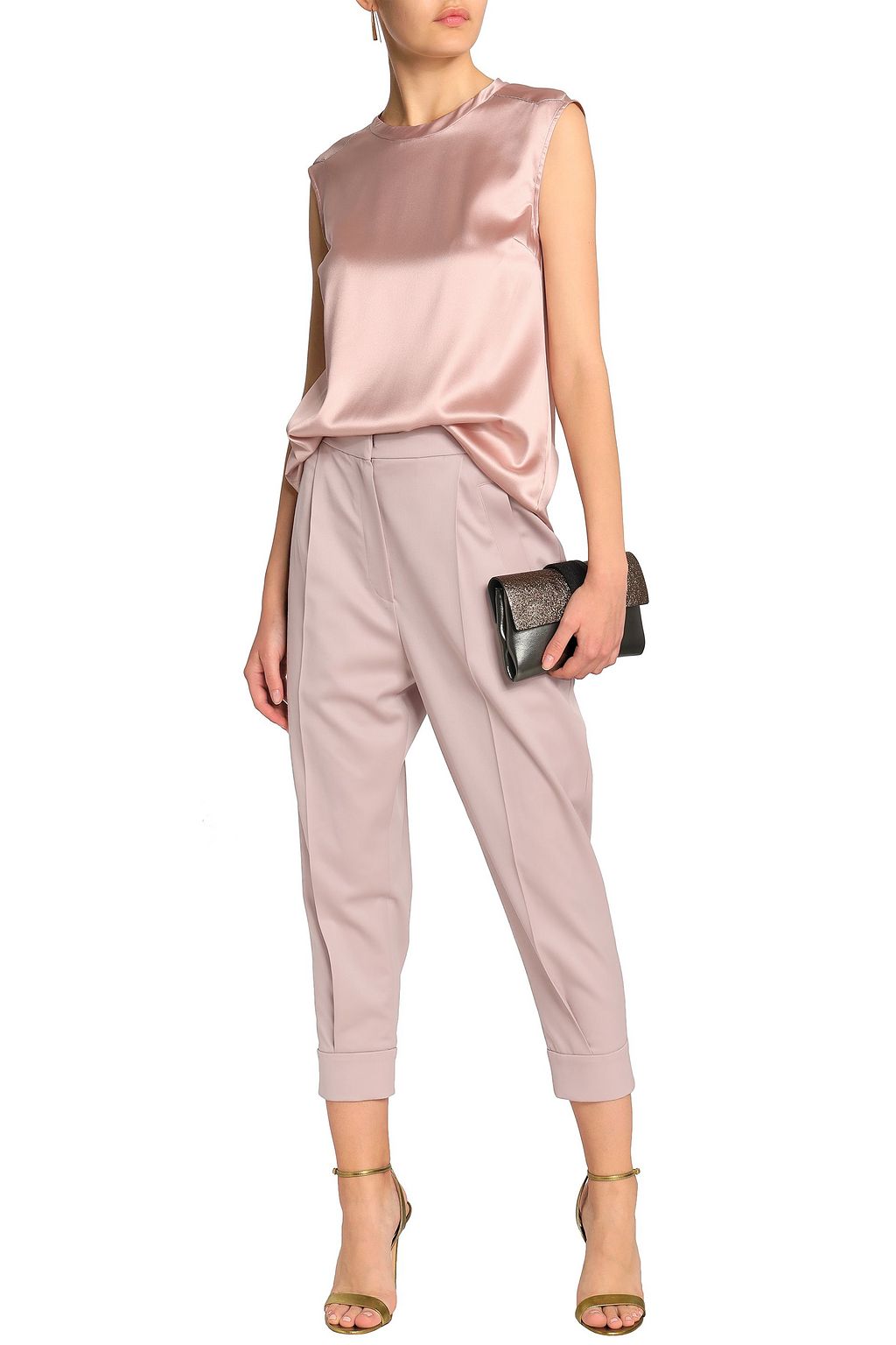 BRUNELLO CUCINELLI Cropped wool-blend tapered pants