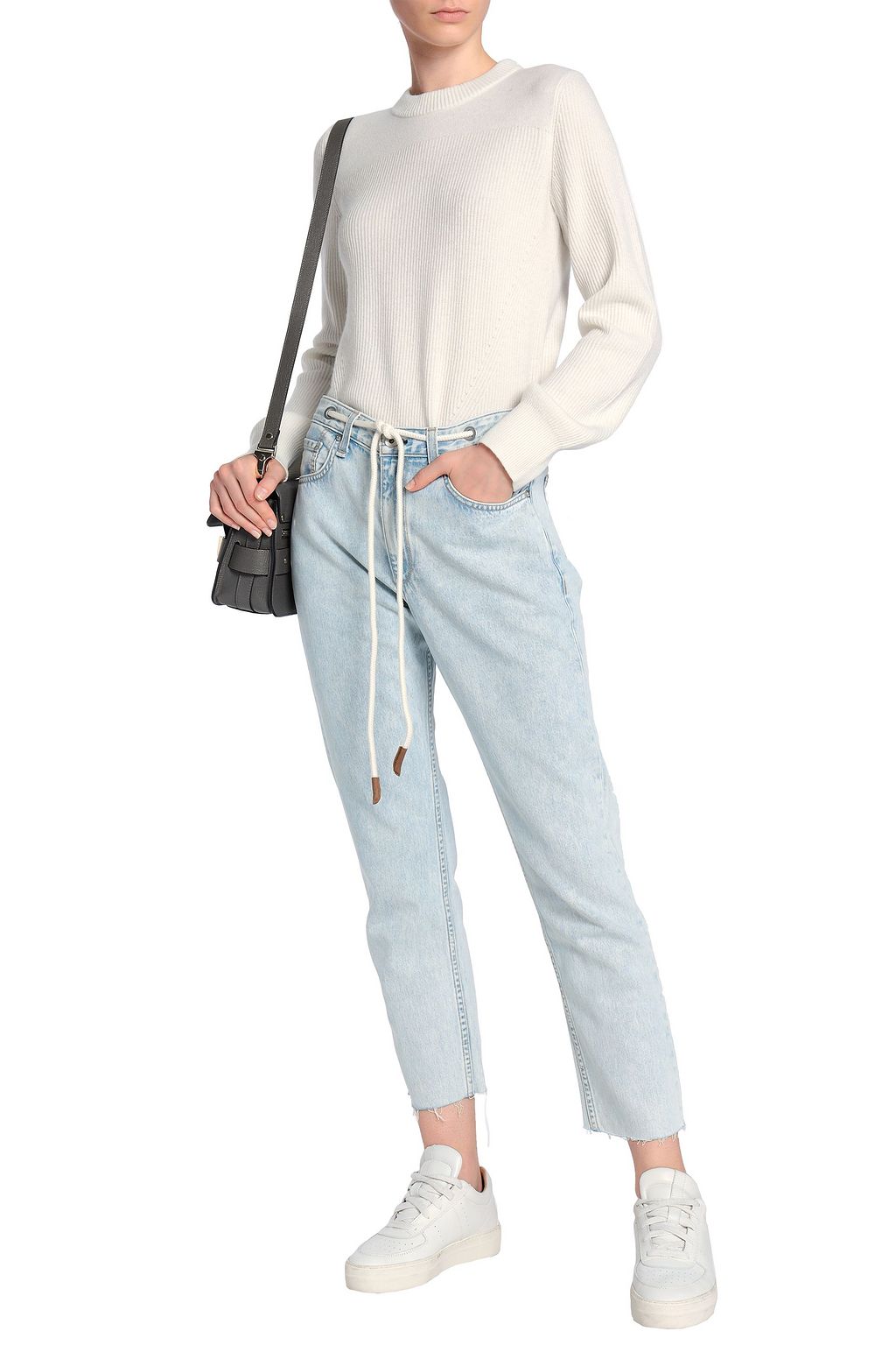 RAG & BONE Faded mid-rise straight-leg jeans