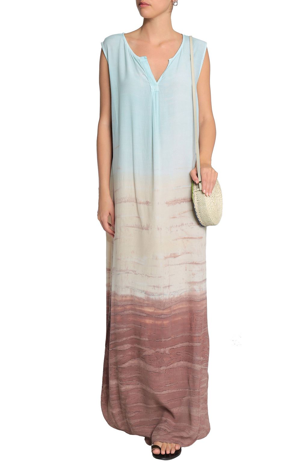 KAIN Dégradé crepe de chine maxi dress