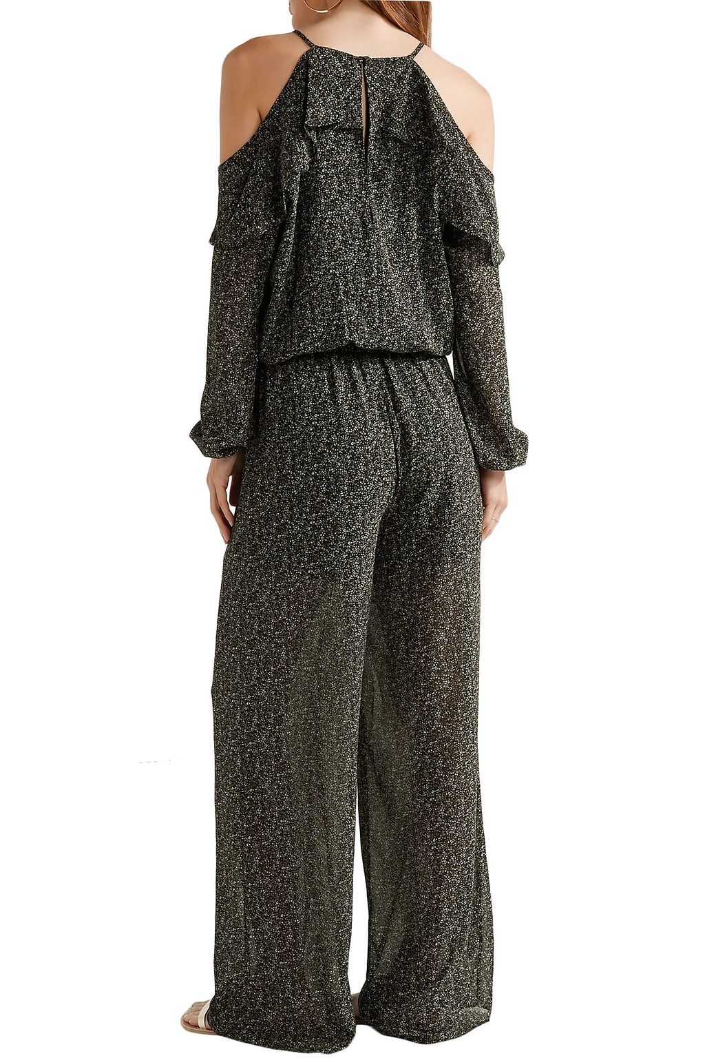 michael kors cold shoulder jumpsuit