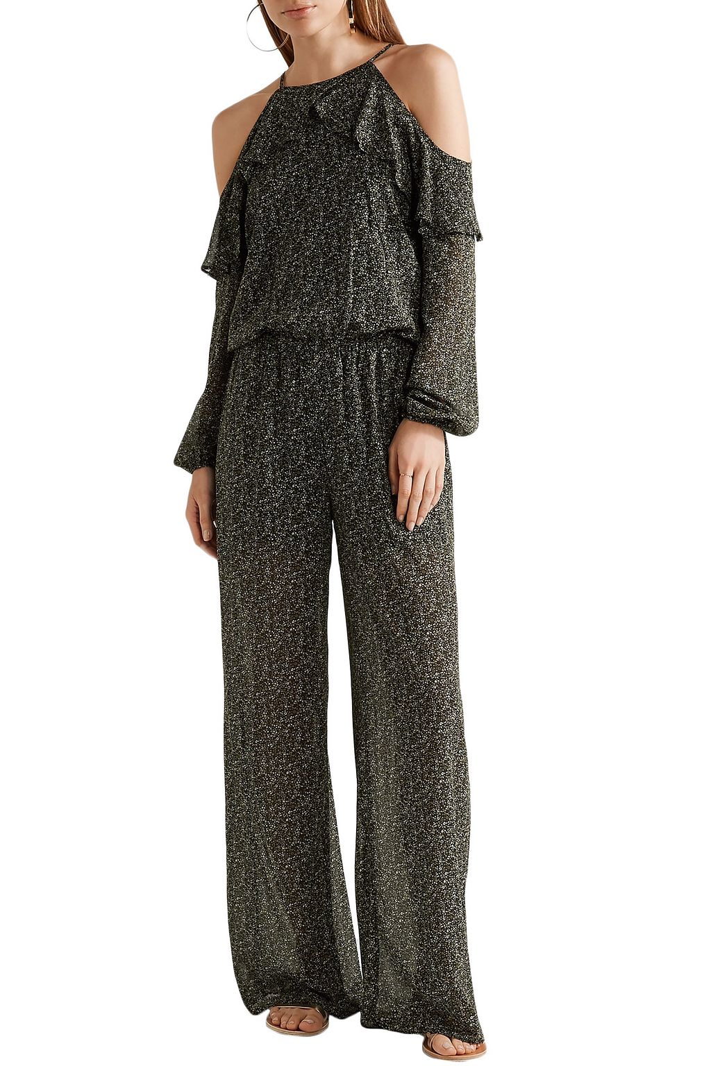 michael kors cold shoulder jumpsuit