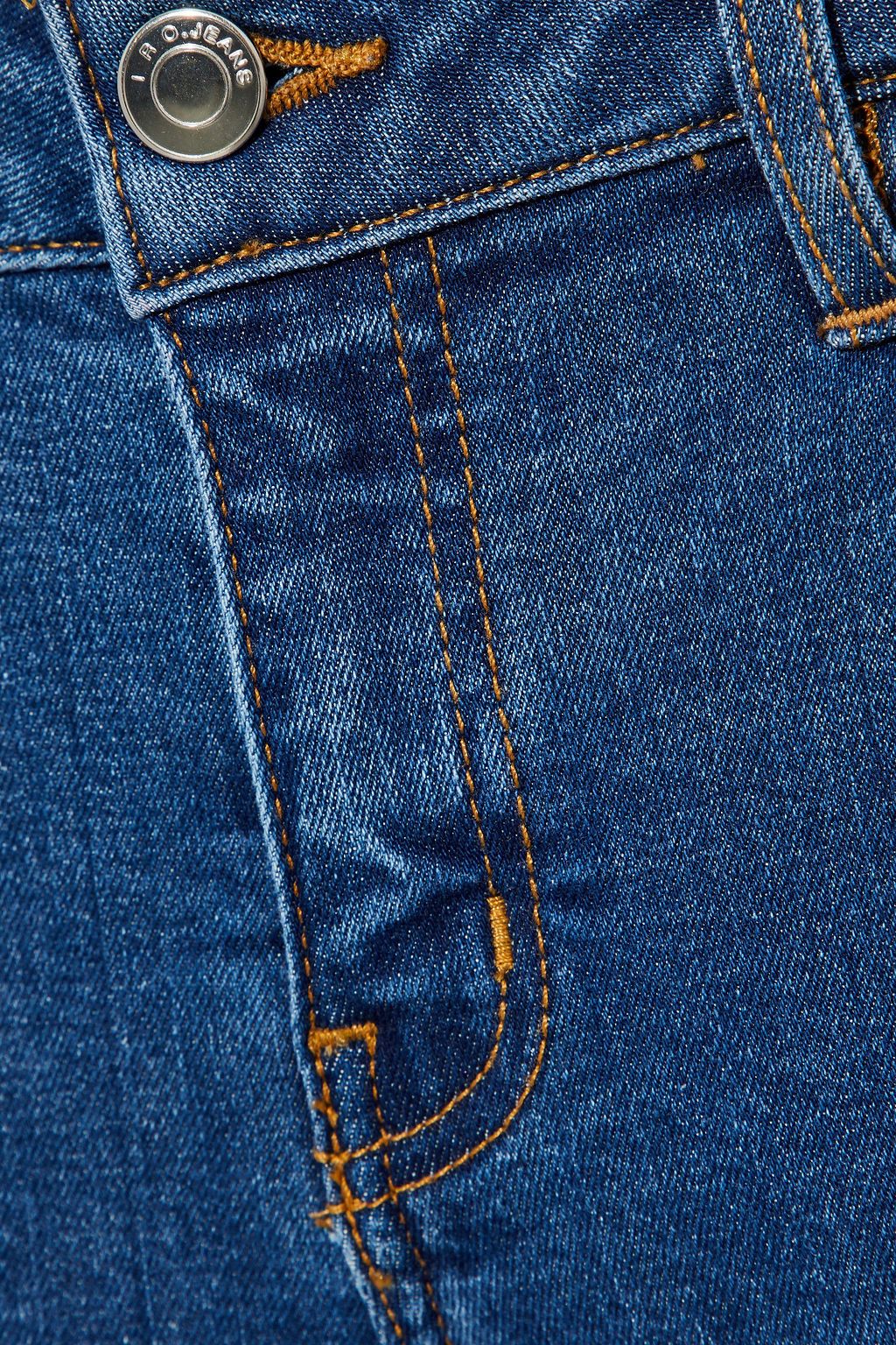 IRO Jarod cropped frayed mid-rise skinny jeans