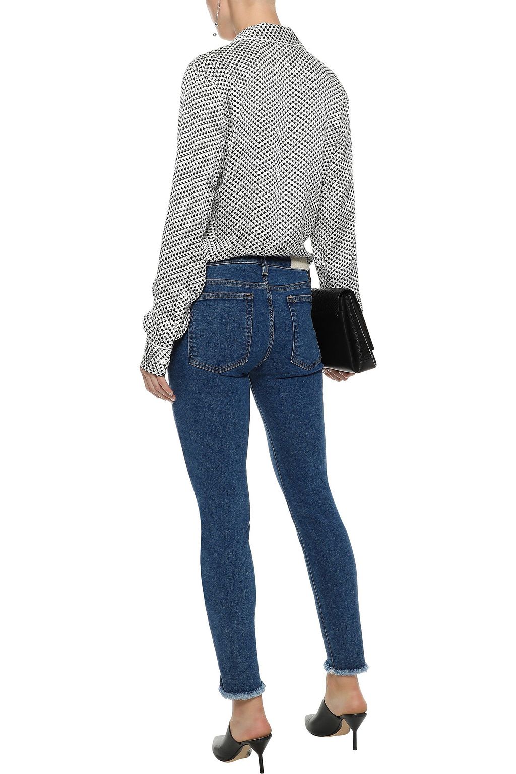 IRO Jarod cropped frayed mid-rise skinny jeans