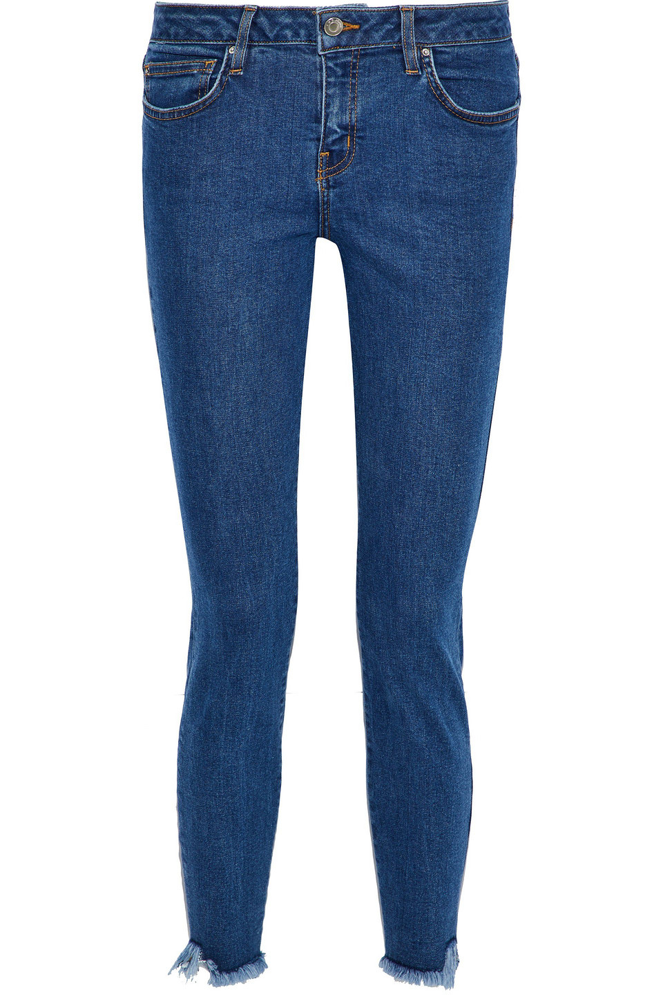 Jarod cropped frayed mid-rise skinny jeans