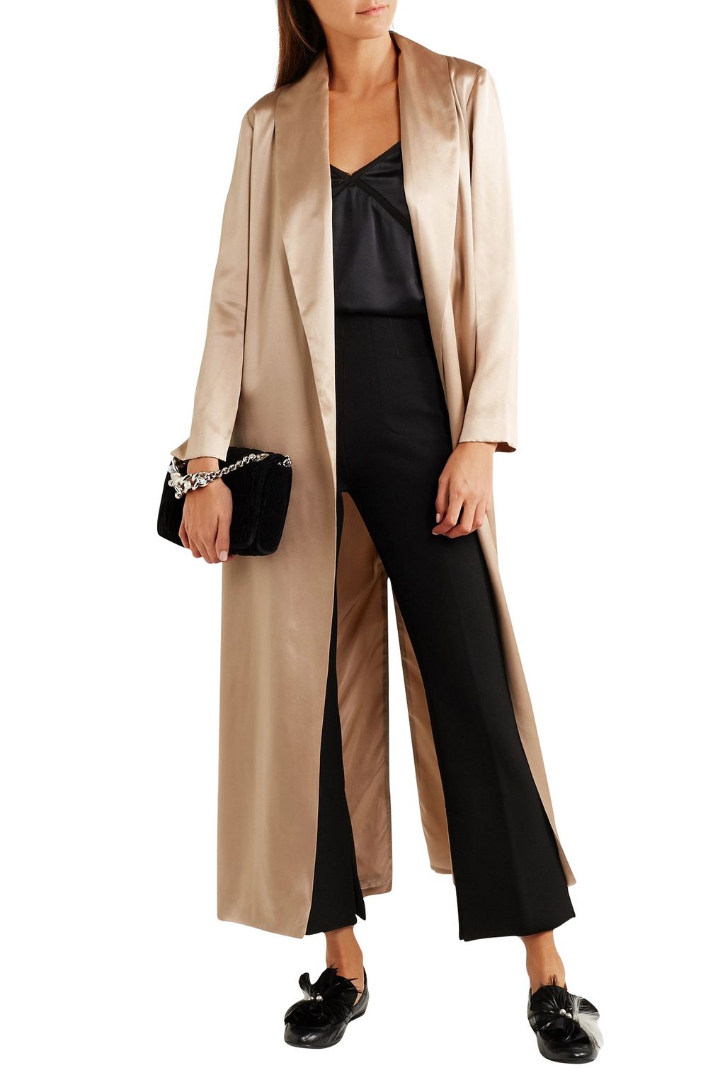 LANVIN Embellished glossed-leather loafers