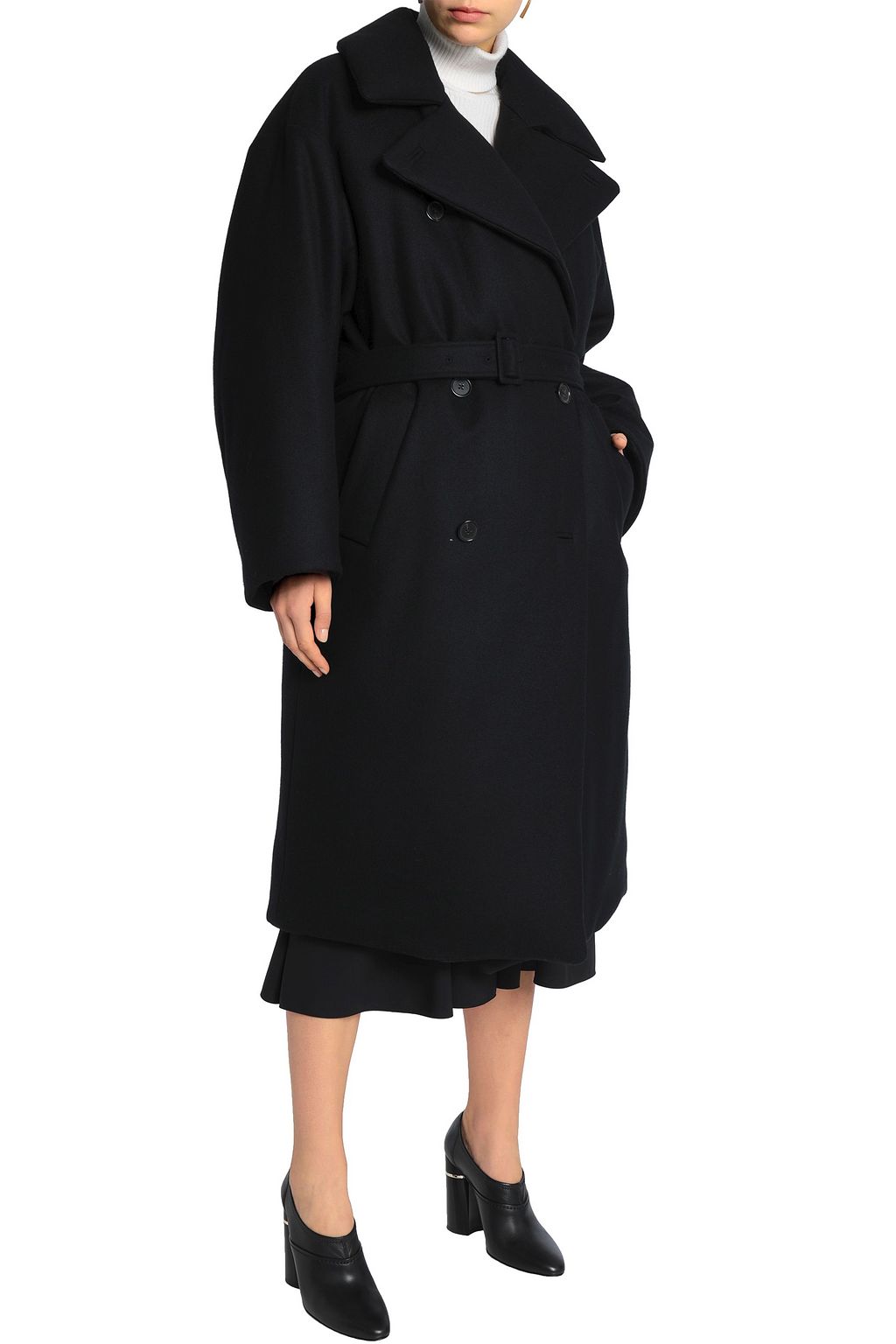 JIL SANDER Double-breasted wool-felt coat