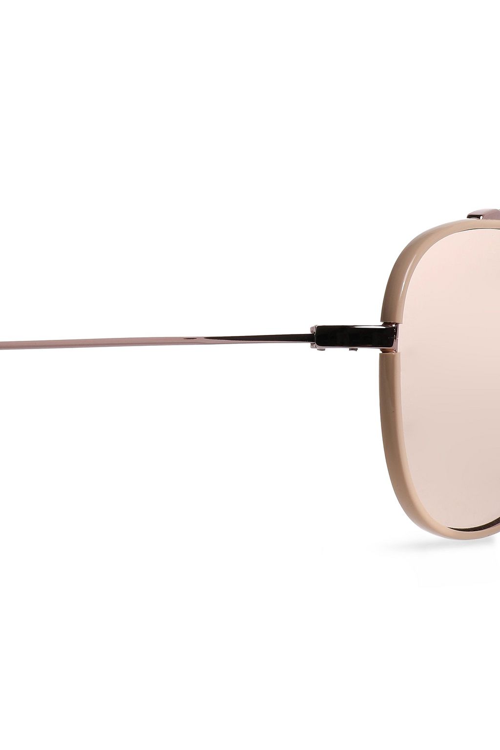SUNDAY SOMEWHERE Aviator-style rose gold-tone and acetate sunglasses