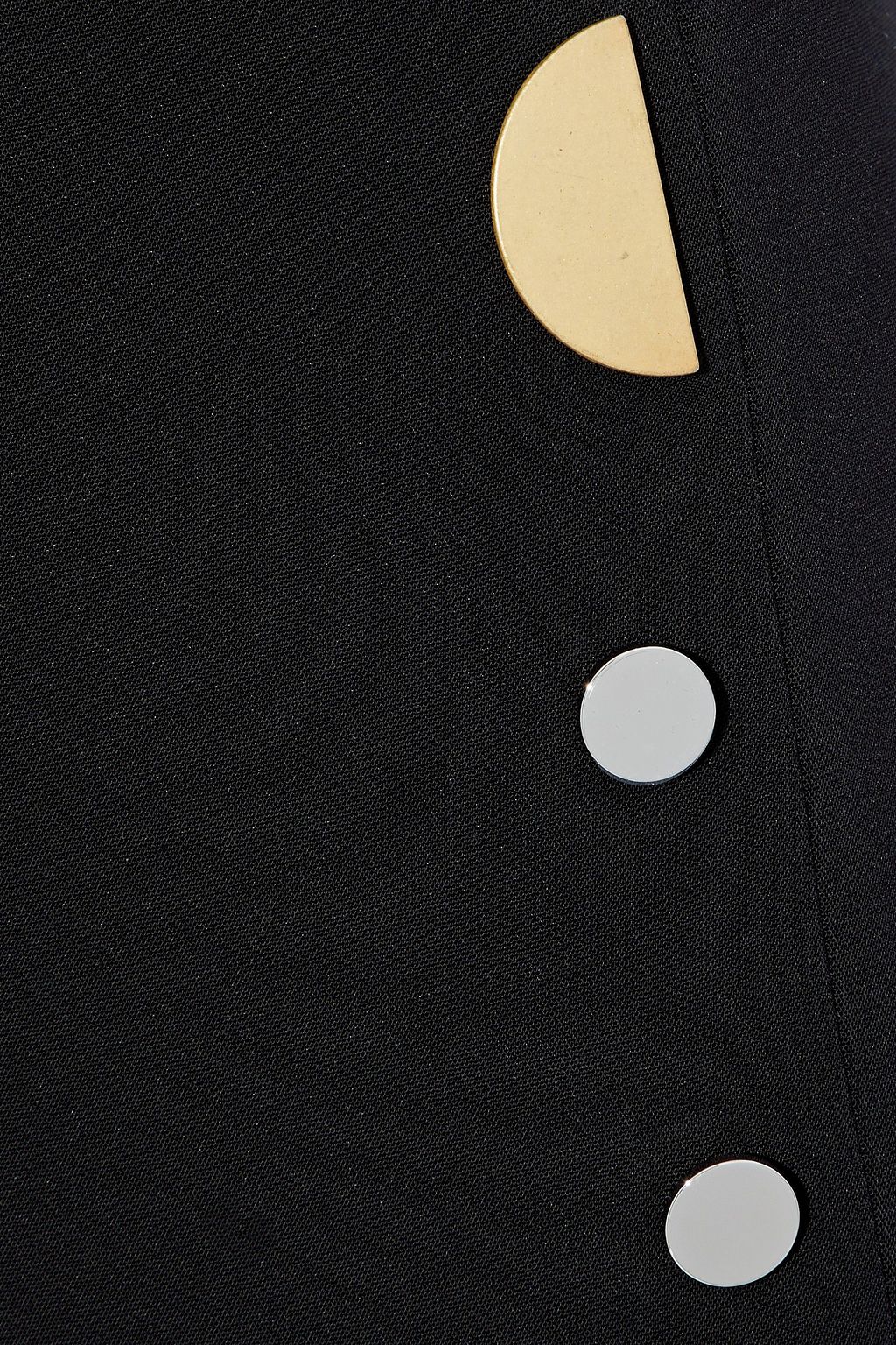 CUSHNIE Button-embellished crepe midi skirt