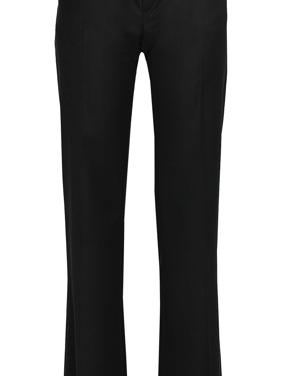 rocker wool-twill bootcut pants