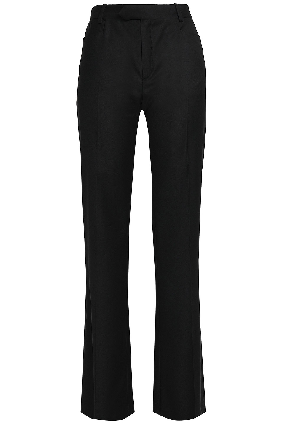 Rocker wool-twill bootcut pants