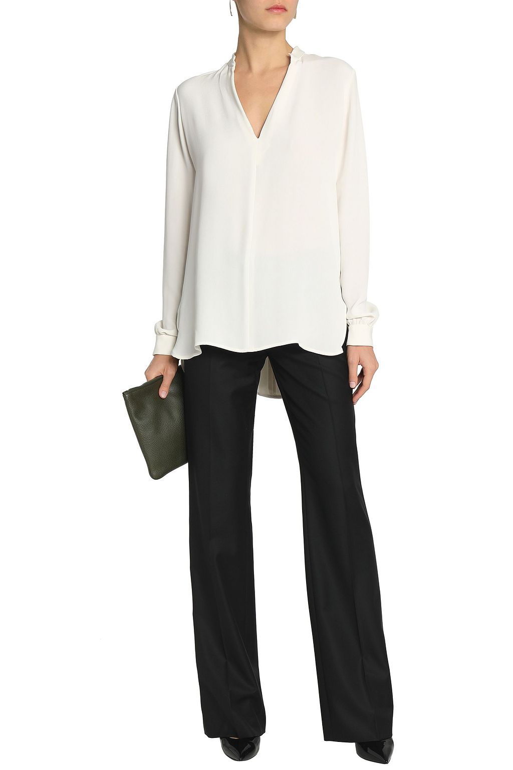 JOSEPH Rocker wool-twill bootcut pants