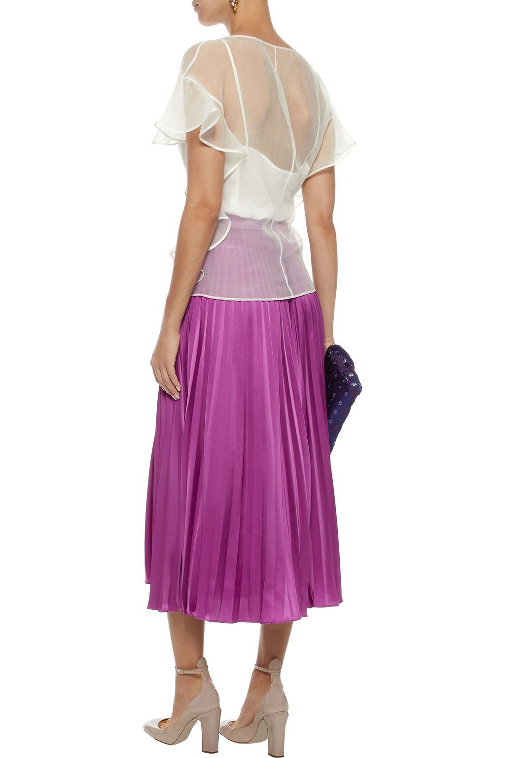 ROCHAS Ruffled silk-organza blouse