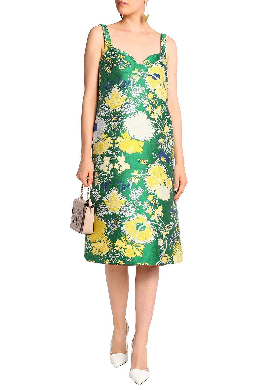 ROCHAS Cotton-blend brocade dress
